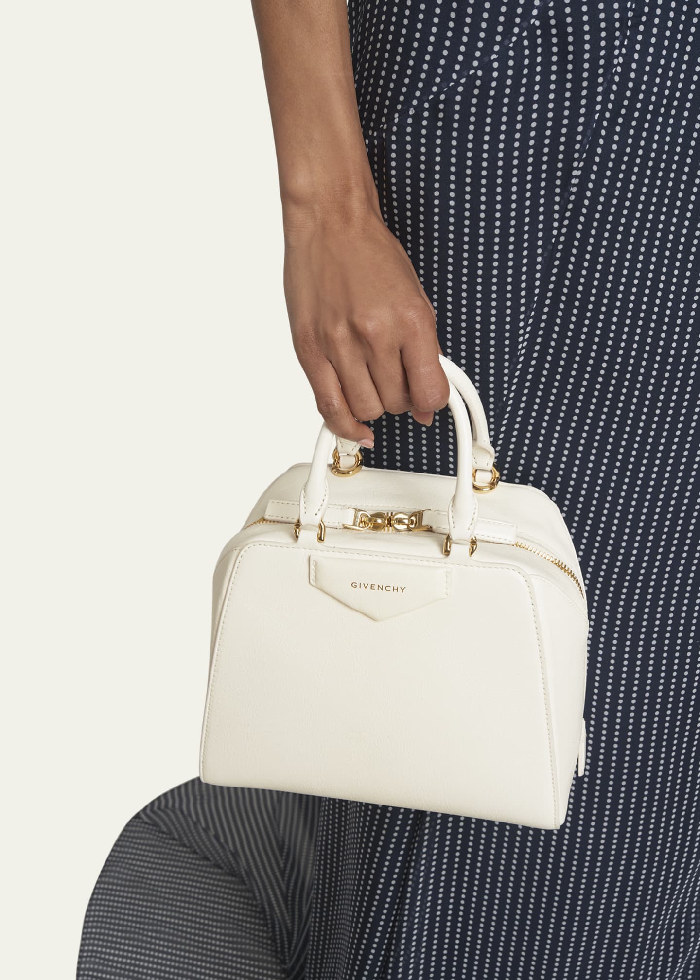 Givenchy Antigona Cube Mini Top-Handle Bag in Shiny Tumbled Leather Image 2 of 5