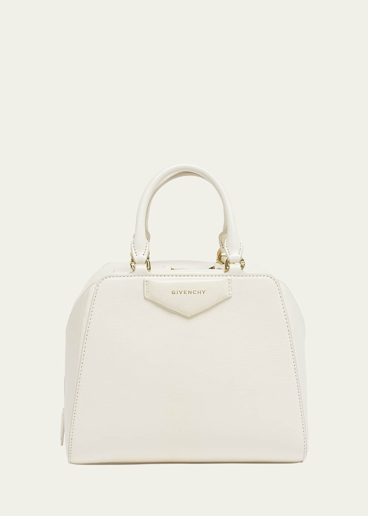 Givenchy Antigona Cube Mini Top-Handle Bag in Shiny Tumbled Leather Image 1 of 5