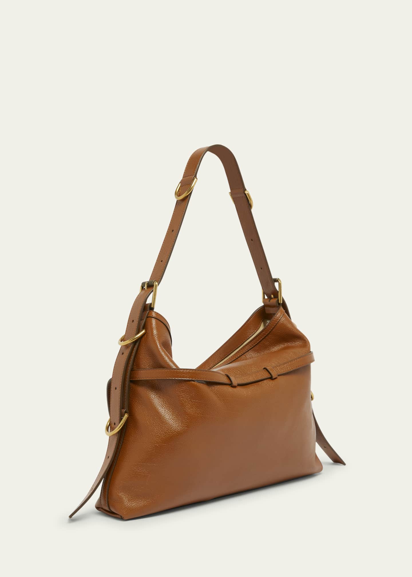 Givenchy Voyou Medium Shoulder Bag in Shiny Tumbled Leather Image 3 of 5