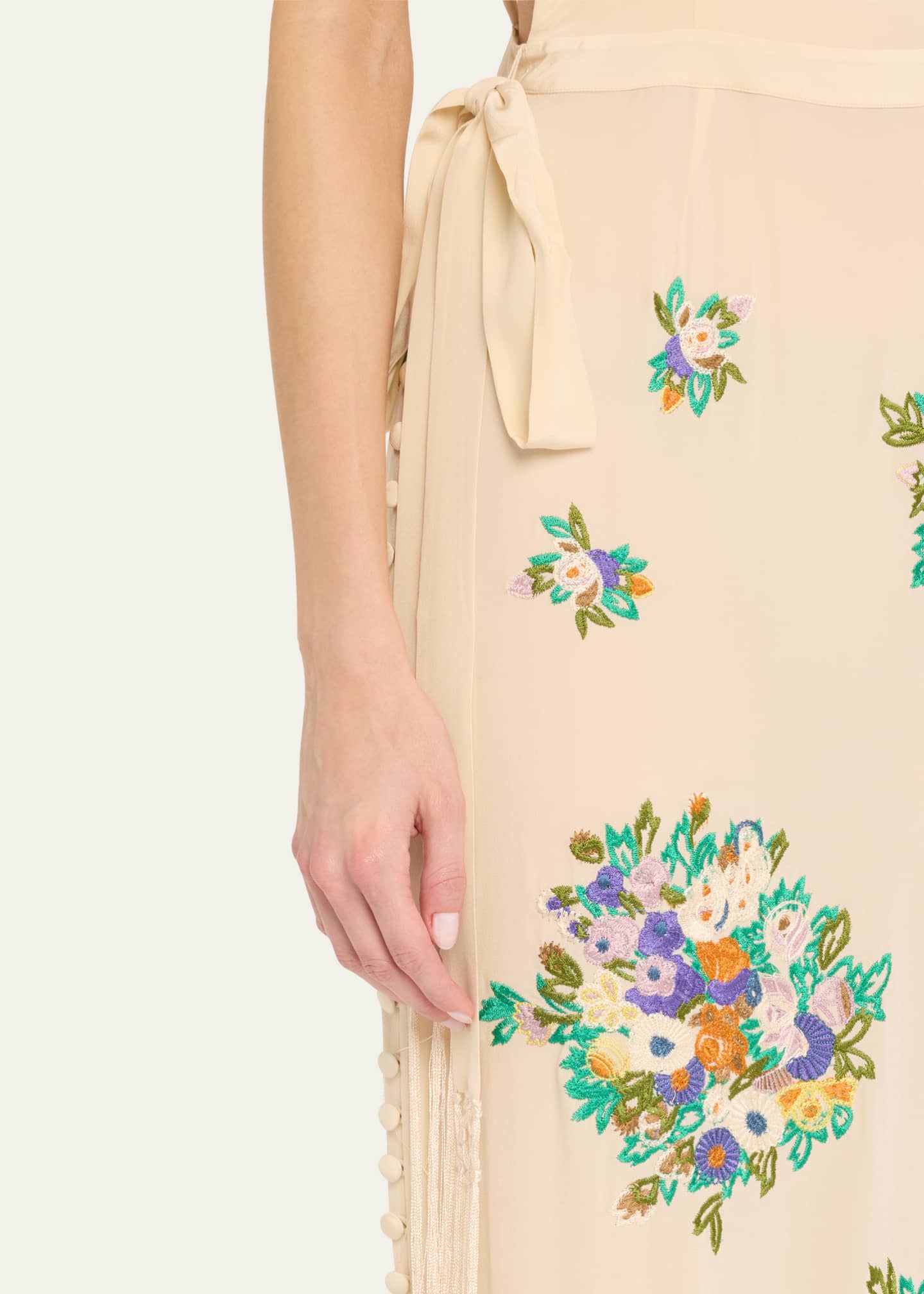 Bode Flower Language Backless Long Fringe Dress Image 5 of 5