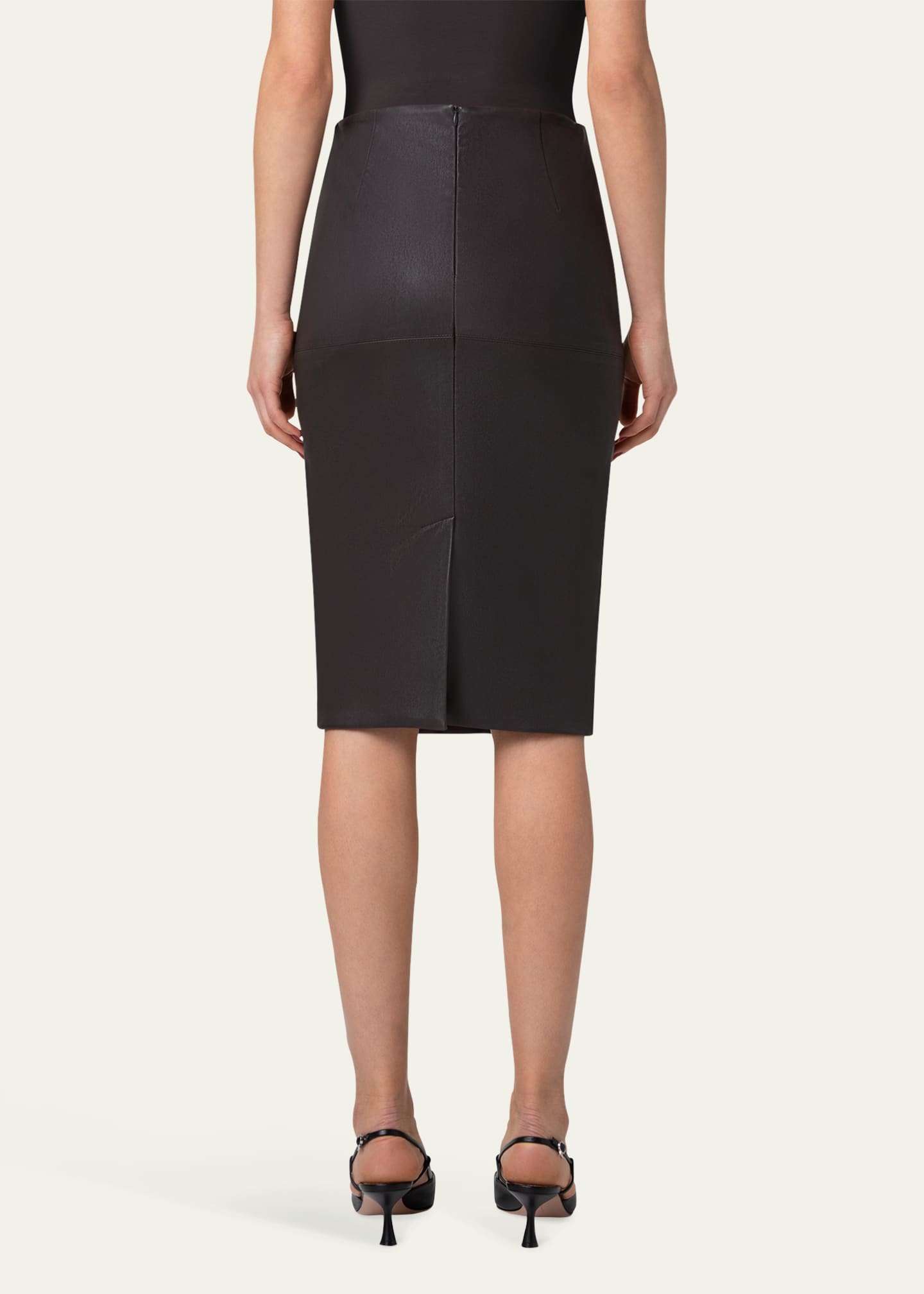 Akris Nappa Leather Pencil Skirt Image 3 of 5