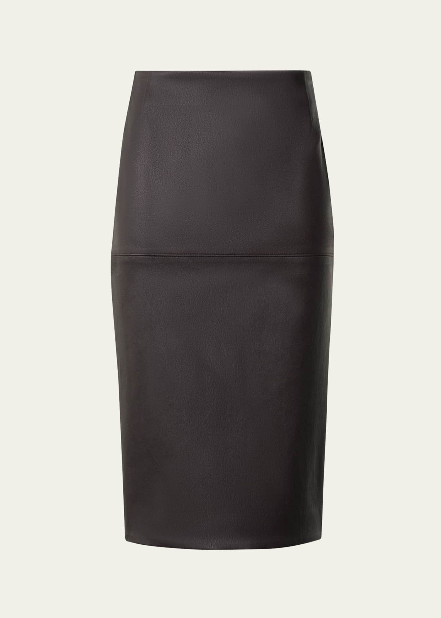 Akris Nappa Leather Pencil Skirt Image 1 of 5