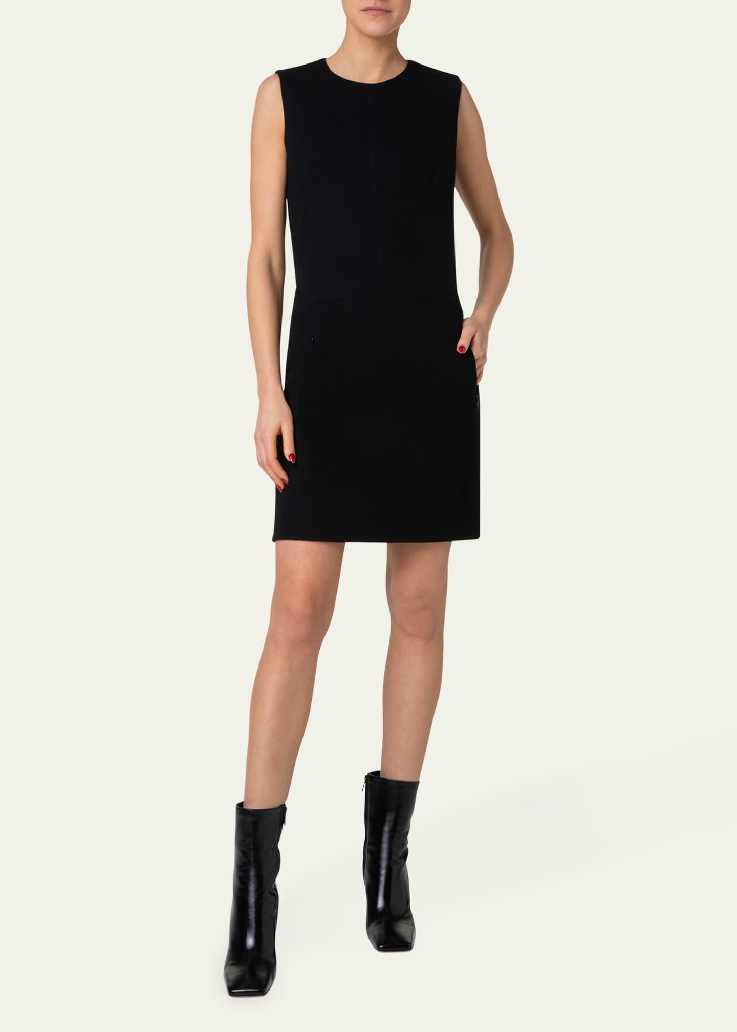 Akris Wool Crepe Mini Dress Image 2 of 5
