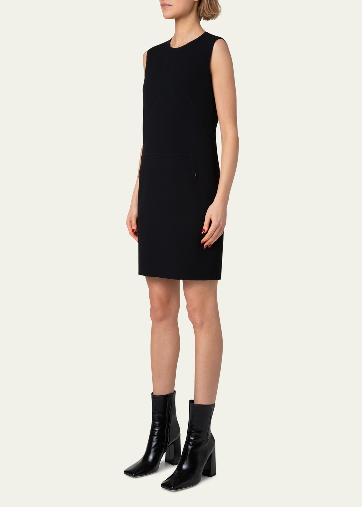 Akris Wool Crepe Mini Dress Image 4 of 5