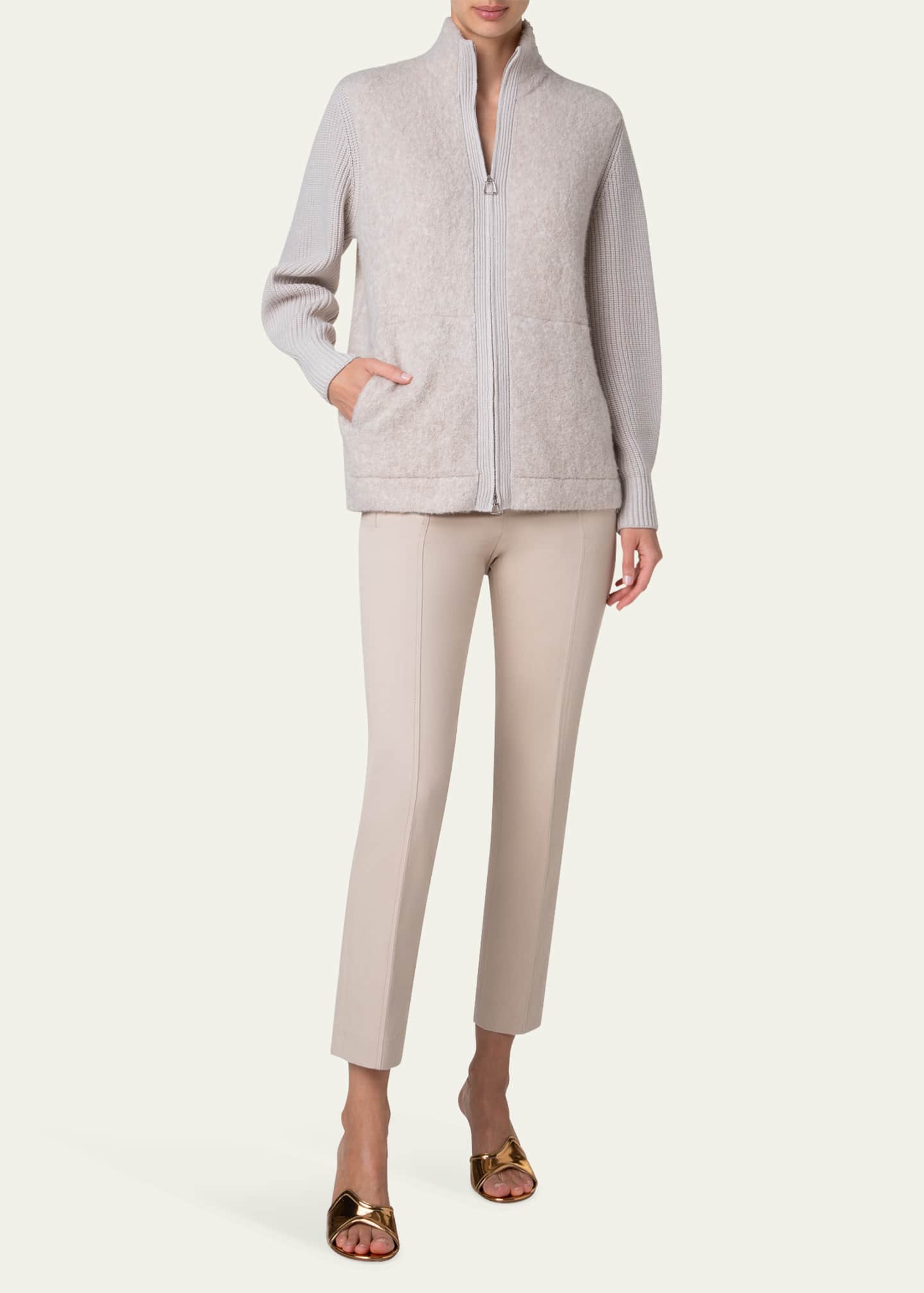 100% Silk Knit Cardigan main image 1
