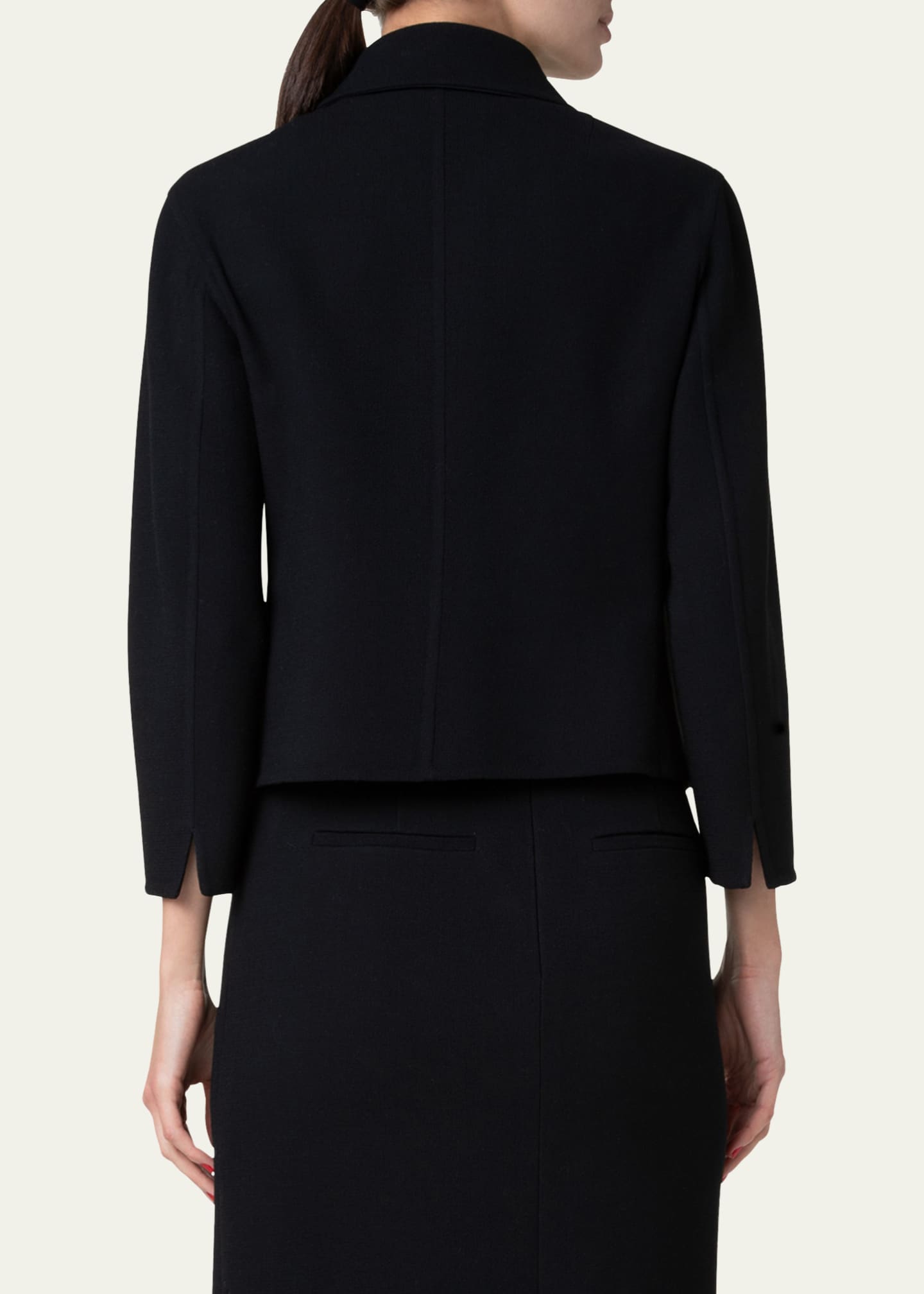Akris Timo Wool Crepe Short Jacket Image 3 of 5