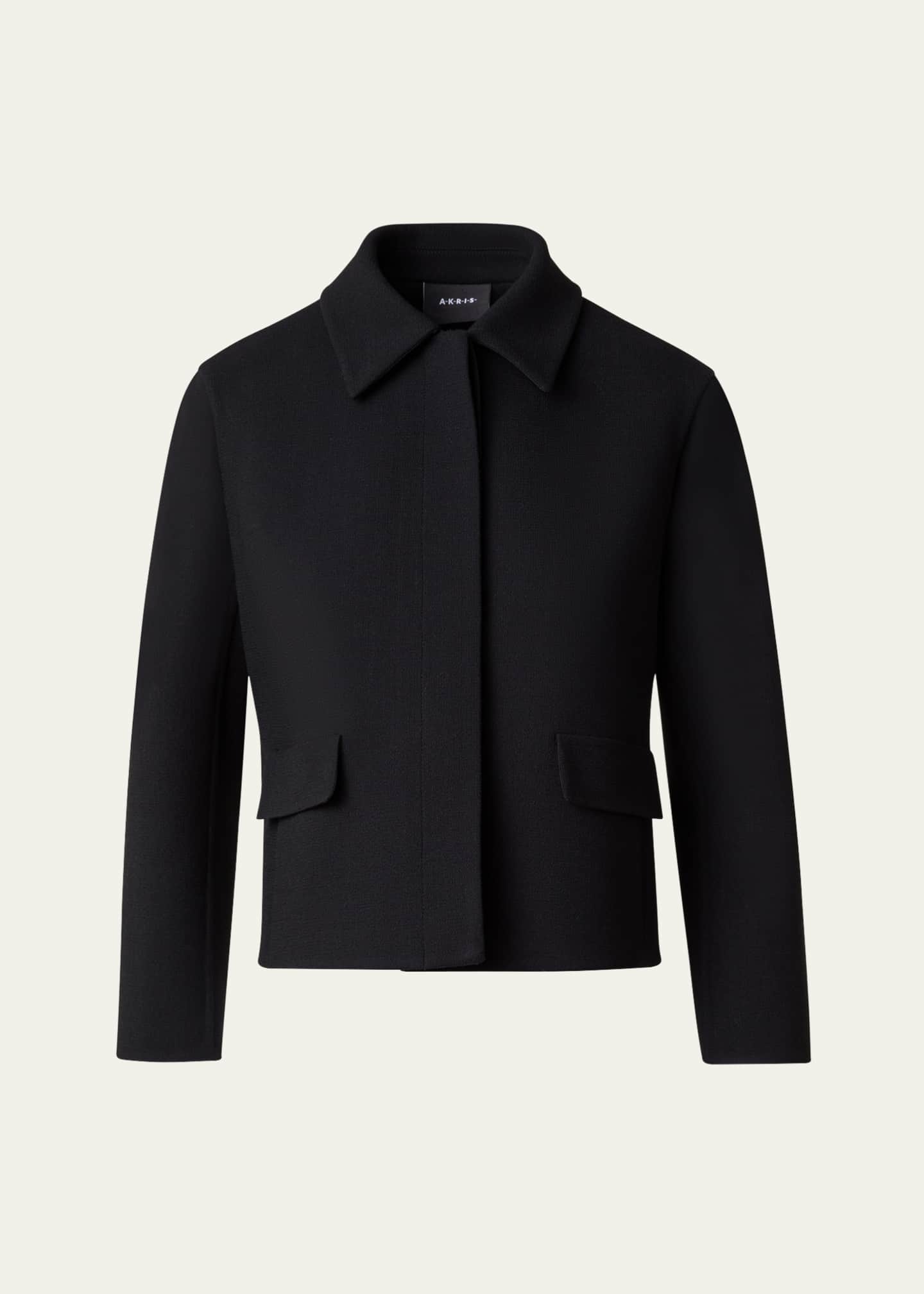 Akris Timo Wool Crepe Short Jacket Image 1 of 5