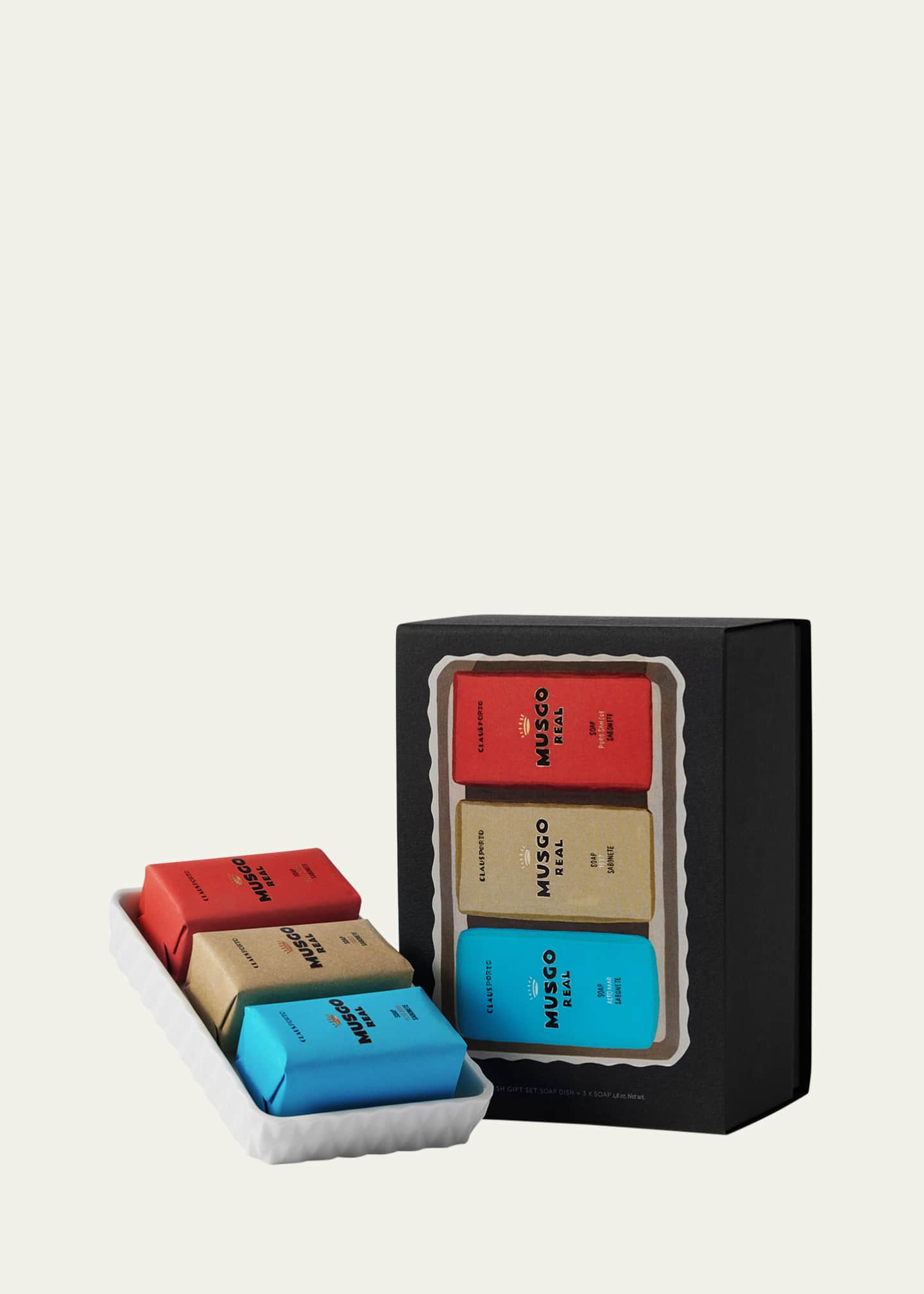 Claus Porto Musgo Real Mini Soaps Gift Box, 3 x 50g
