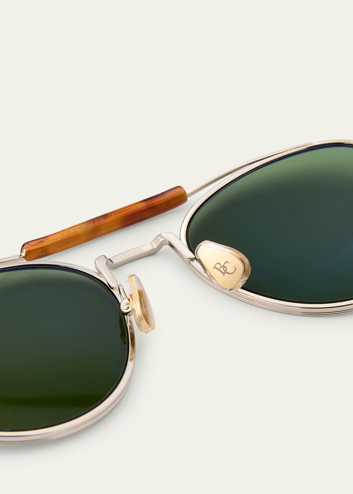 Brunello Cucinelli Men's Titanium Round Sunglasses Image 5 of 5