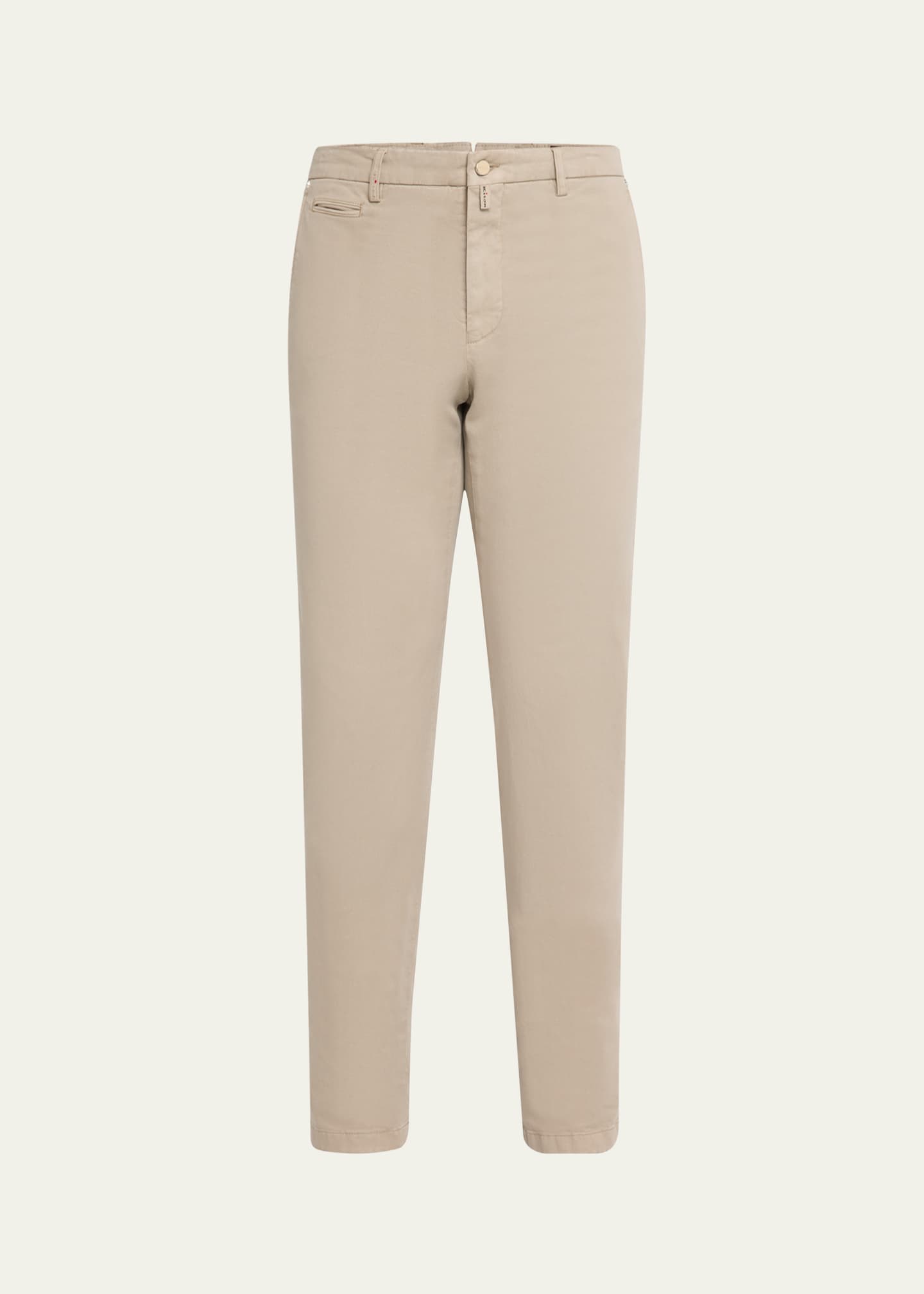 Kiton Men's Soft Lyocell-Cotton Twill Pants Image 1 of 5