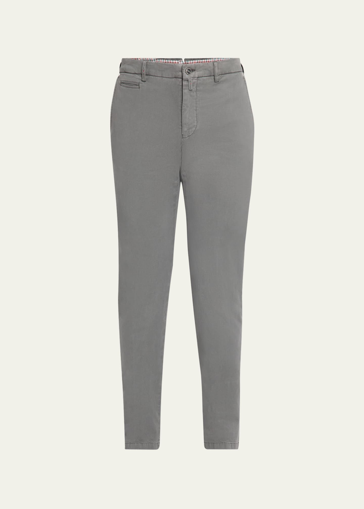 Kiton Men's Soft Lyocell-Cotton Twill Pants Image 1 of 5