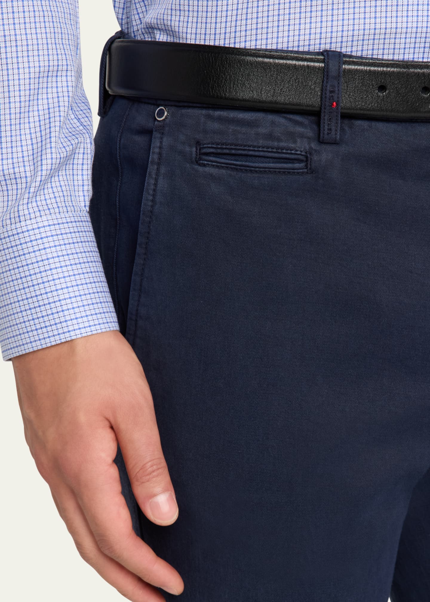 Kiton Men's Soft Lyocell-Cotton Twill Pants Image 5 of 5