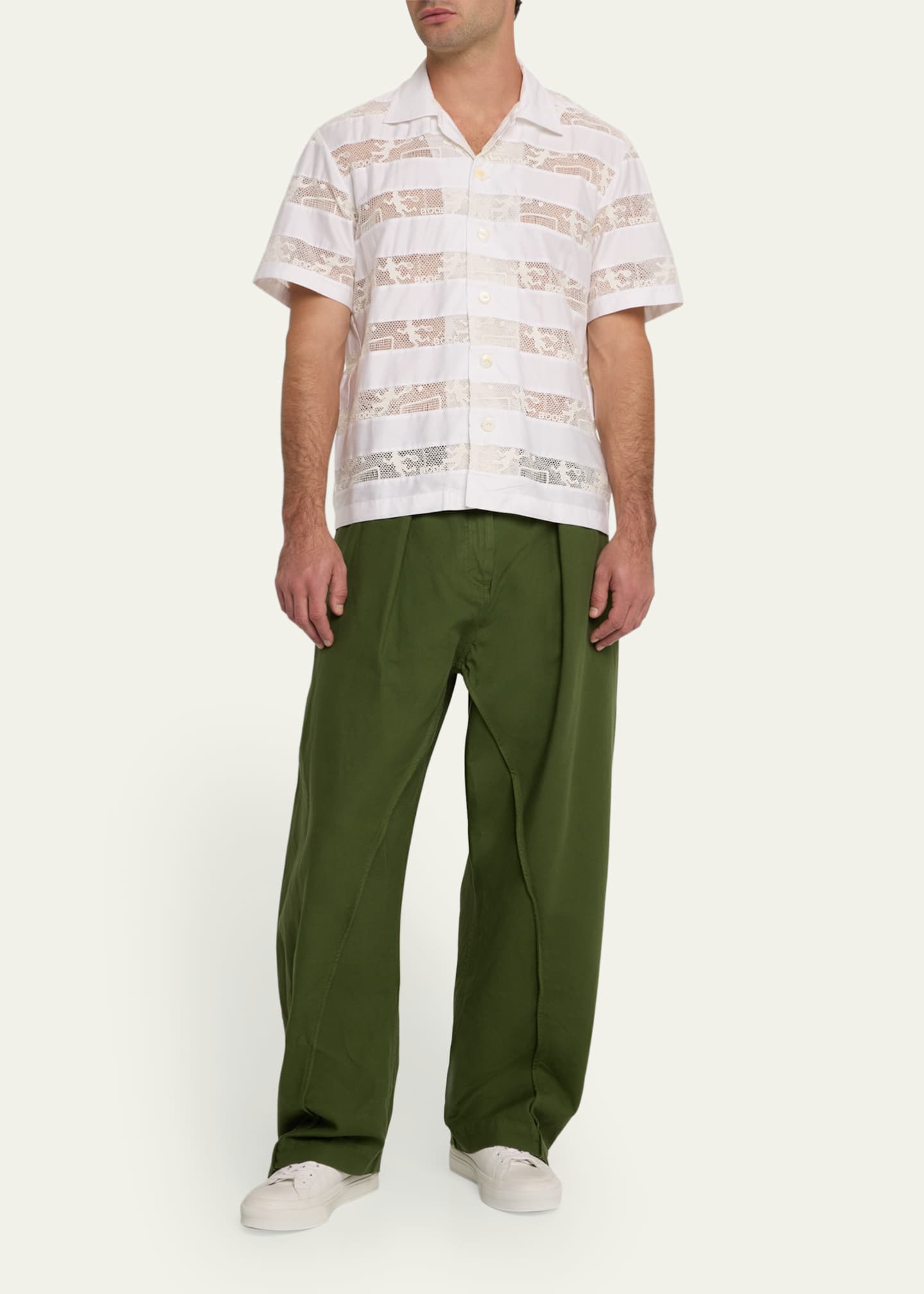 Bode Men's Tennis Lace Camp Shirt Image 2 of 5