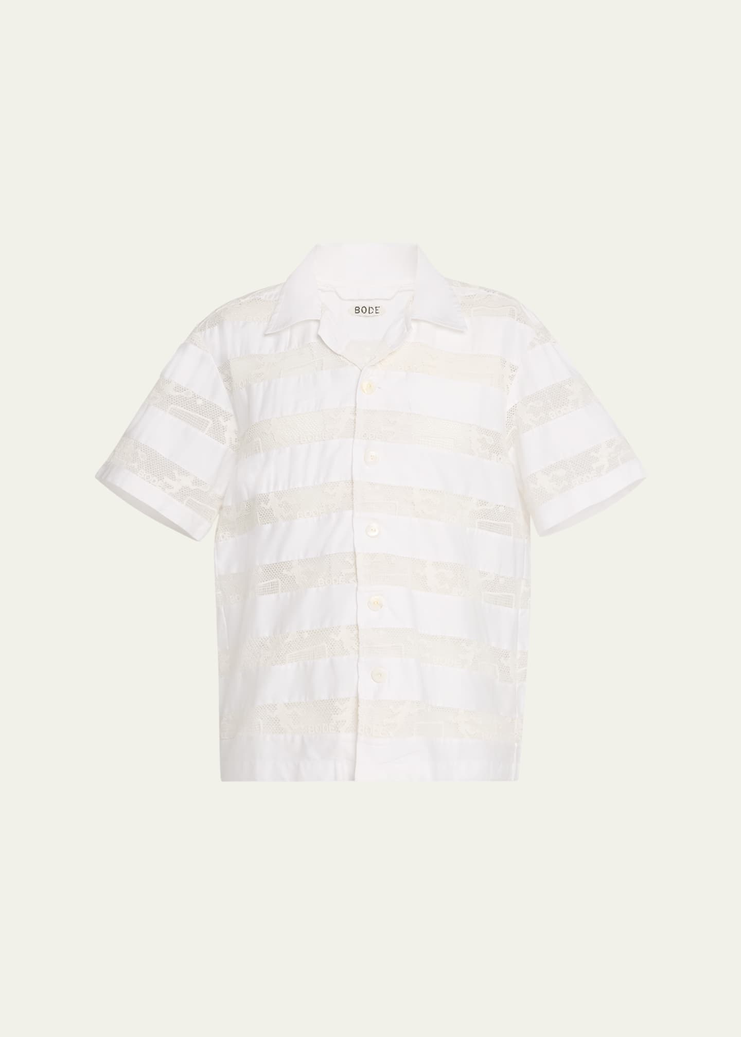 Bode Men's Tennis Lace Camp Shirt Image 1 of 5