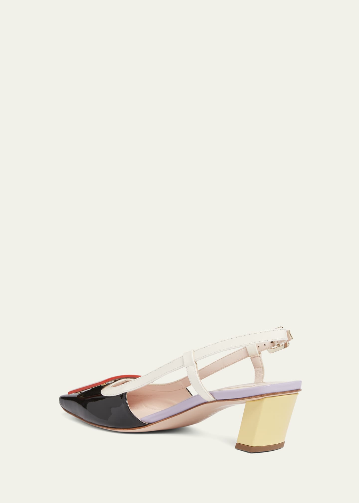 Roger Vivier Belle Vivier Colorblock Slingback Pumps Image 3 of 4