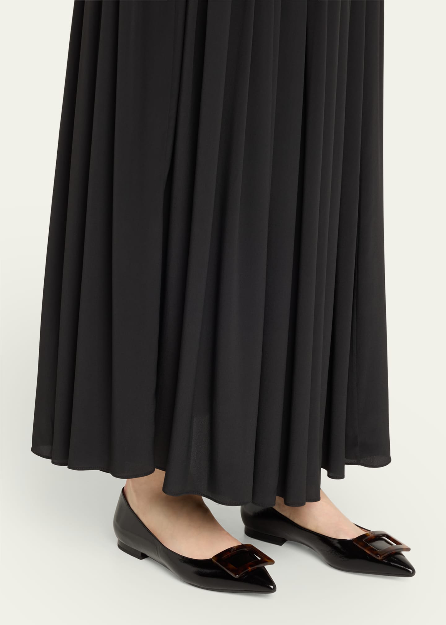 Roger Vivier Gommettine Patent Buckle Ballerina Flats Image 2 of 5