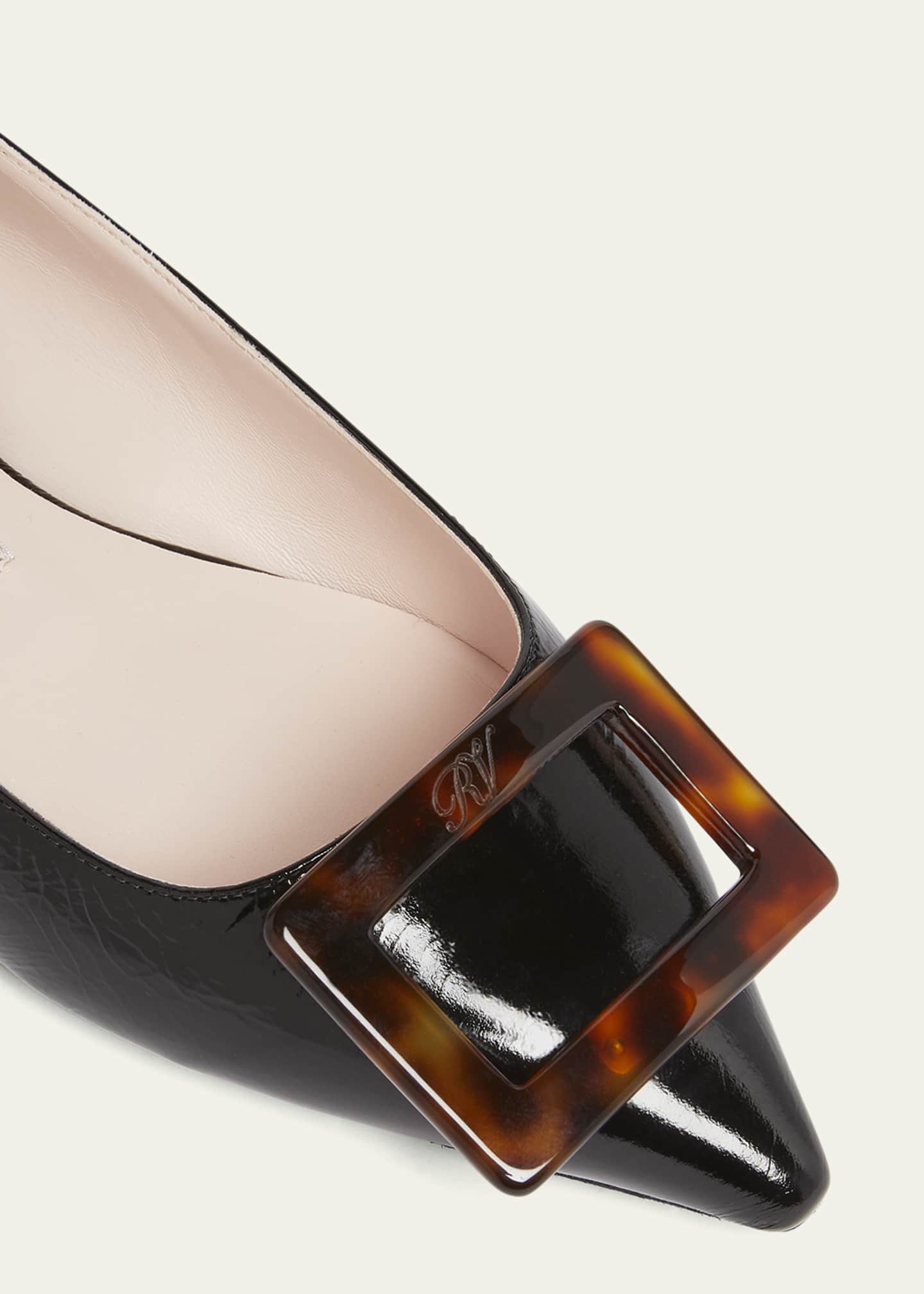 Roger Vivier Gommettine Patent Buckle Ballerina Flats Image 5 of 5