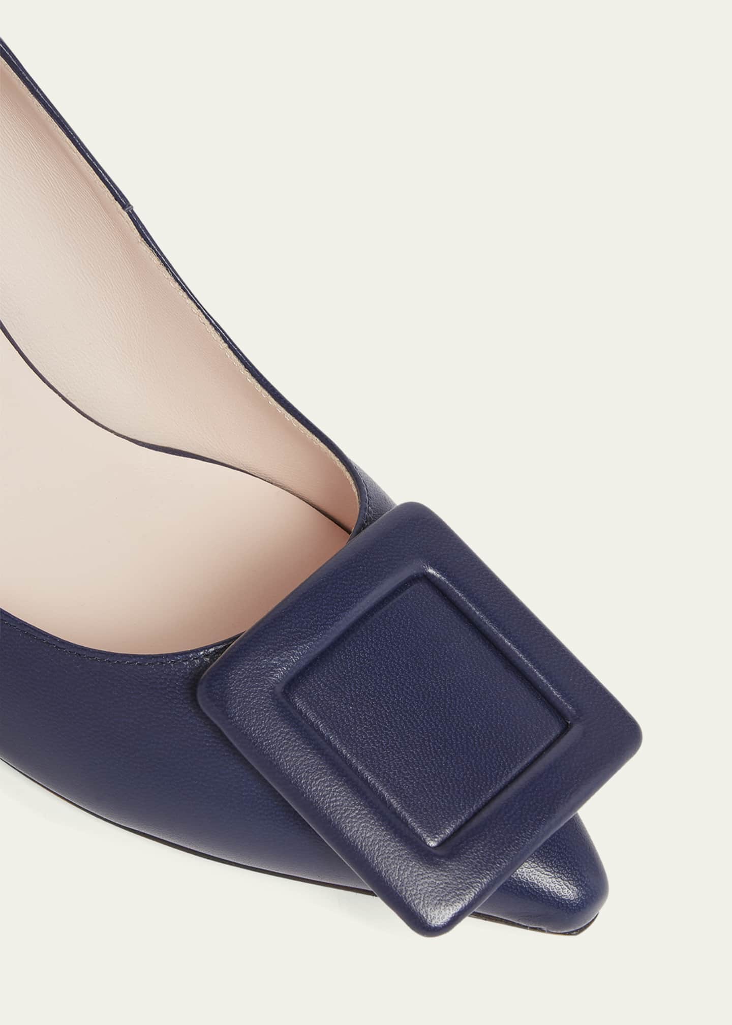 Roger Vivier Viv In The City Leather Buckle Pumps Image 5 of 5