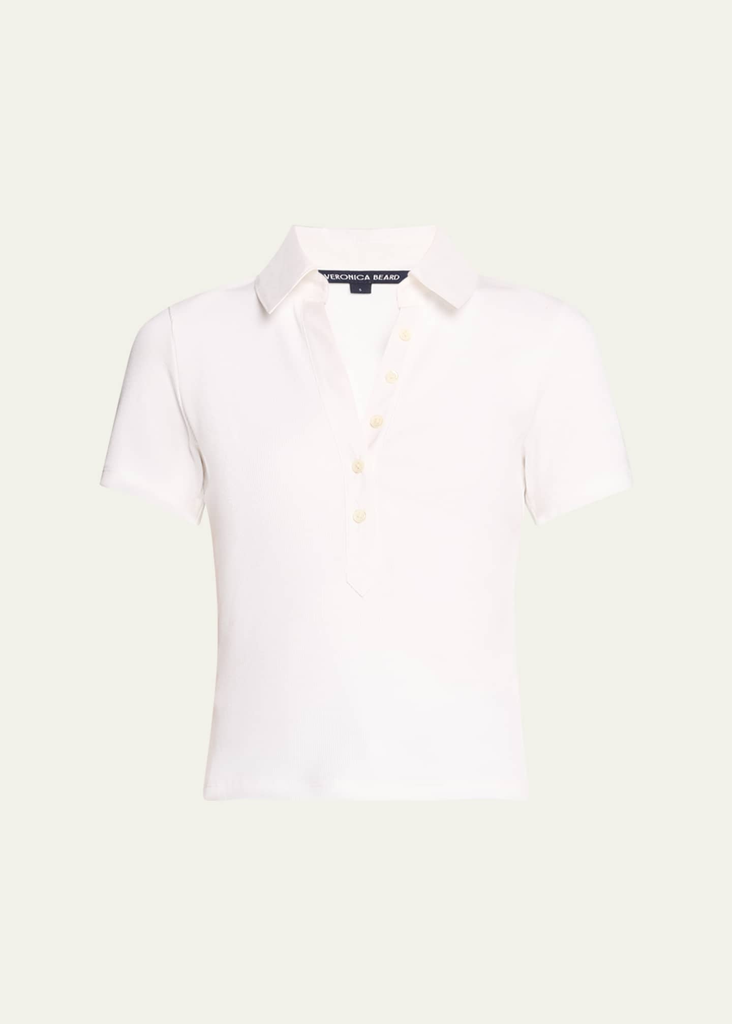 Veronica Beard Kearney Short-Sleeve Polo Top Image 1 of 5