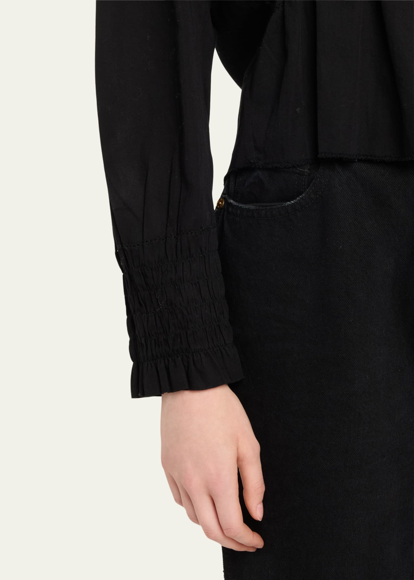 Iro Ornella Embroidered V-Neck Top Image 5 of 5