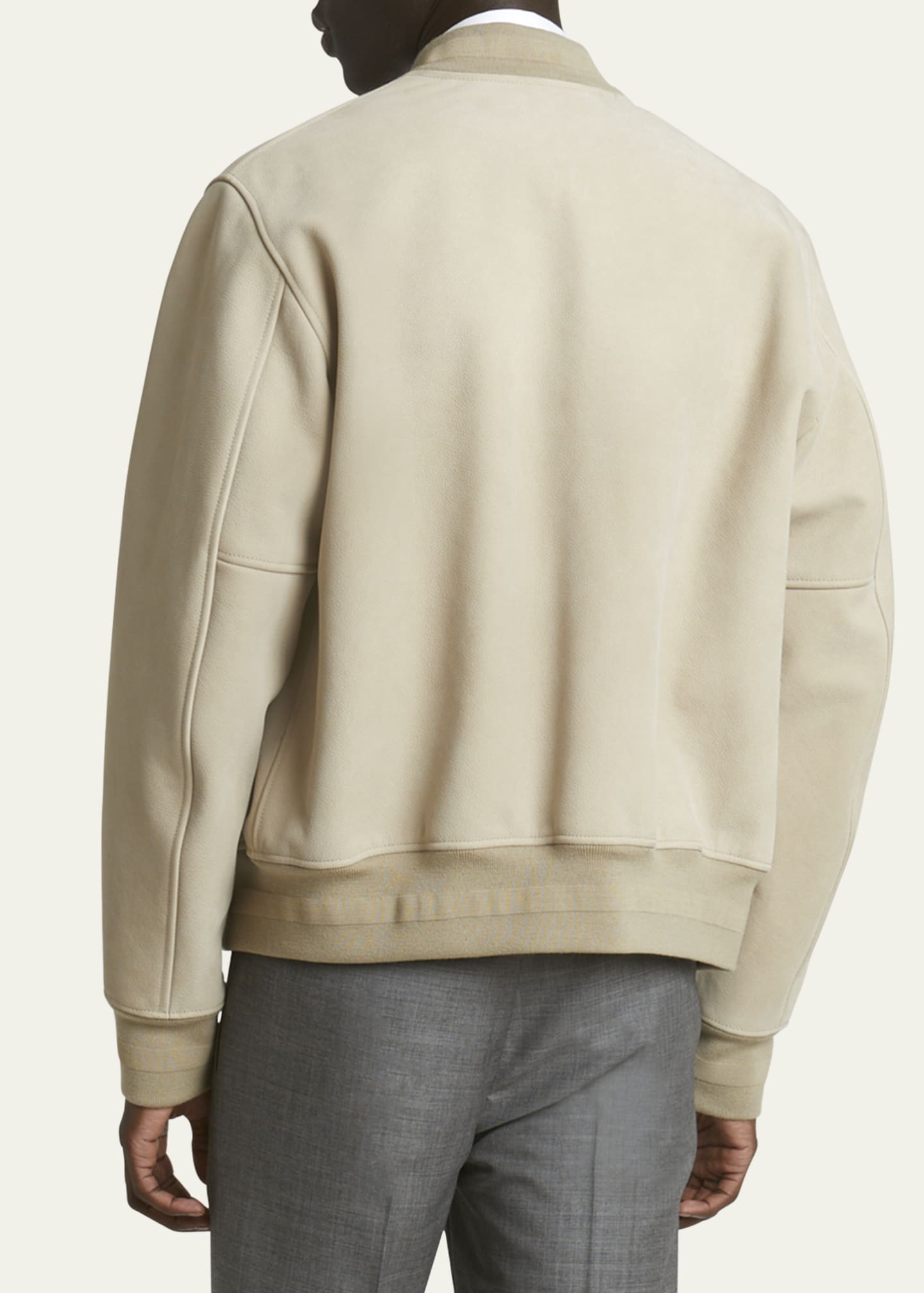 Givenchy Men's Tonal Leather Varsity Jacket Image 3 of 5