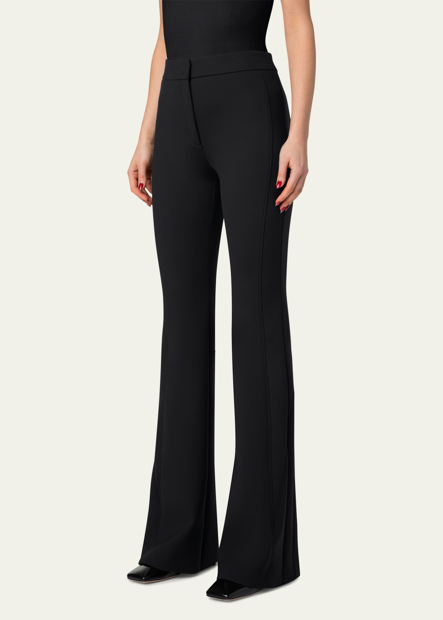 Akris Faris Techno Neoprene Bootcut Pants Image 4 of 5