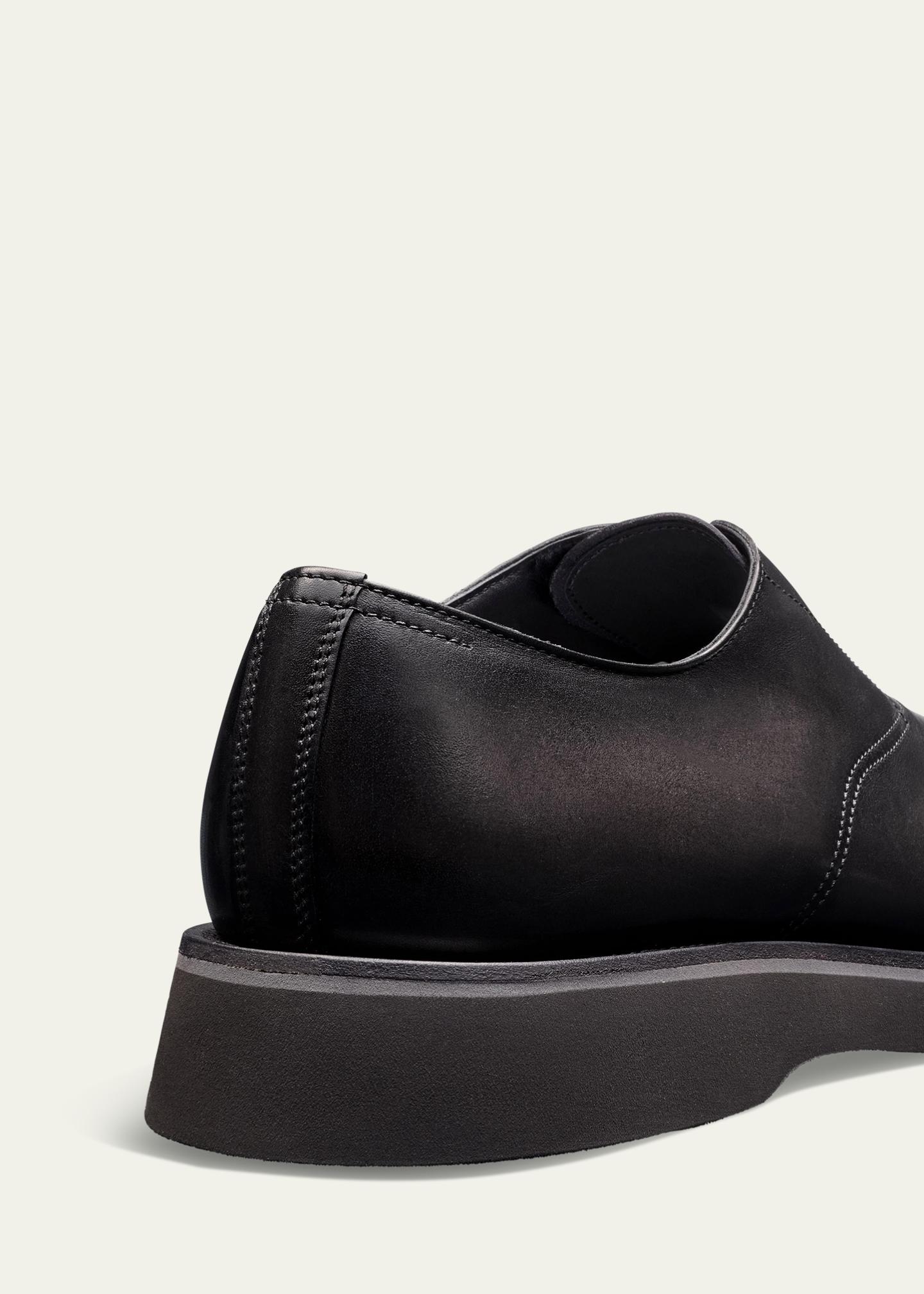 Berluti Men's Alessio Leather Oxfords - Bergdorf Goodman