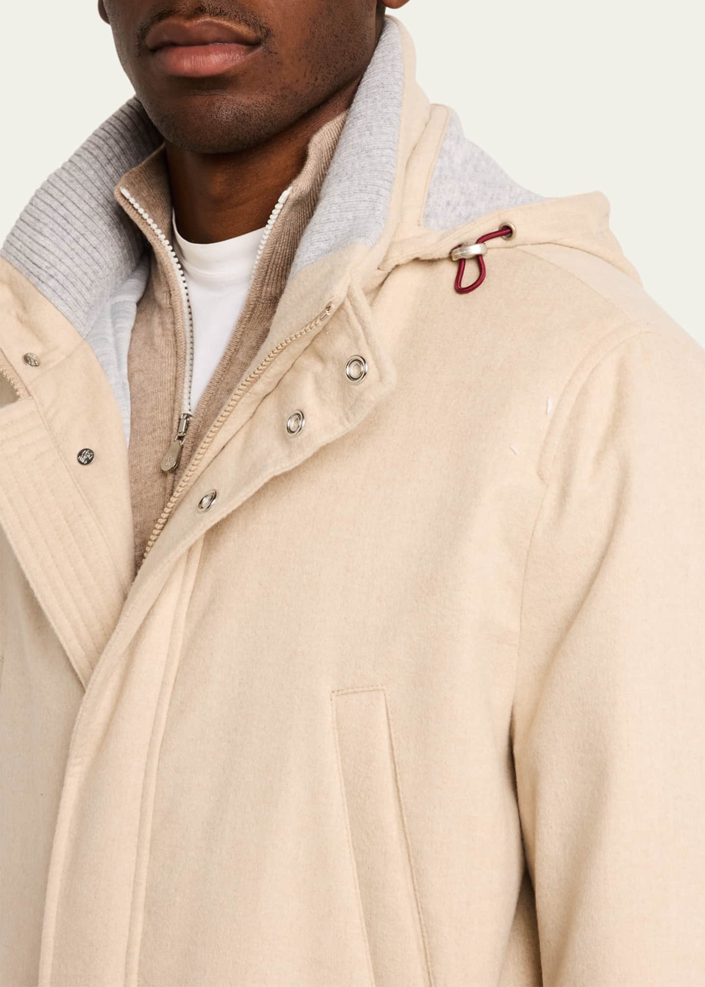 Brunello Cucinelli Men's Cashmere Zip Parka Image 3 of 3