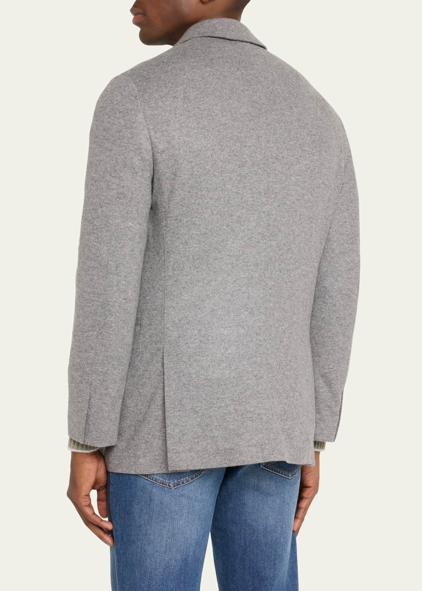 Brunello Cucinelli Men's Cashmere Jersey Sport Coat Image 3 of 5