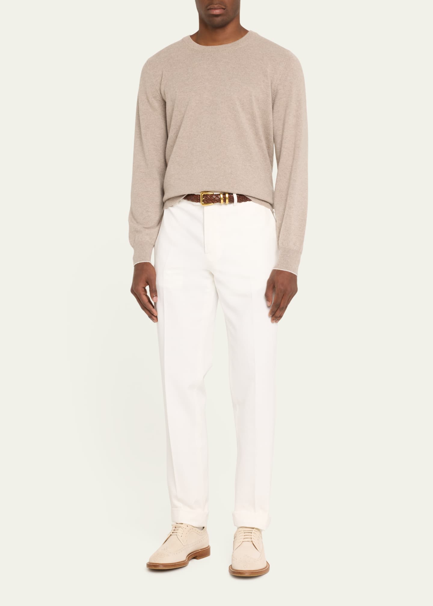 Brunello Cucinelli Men's Straight Leg Italian Fit Pants Image 2 of 5