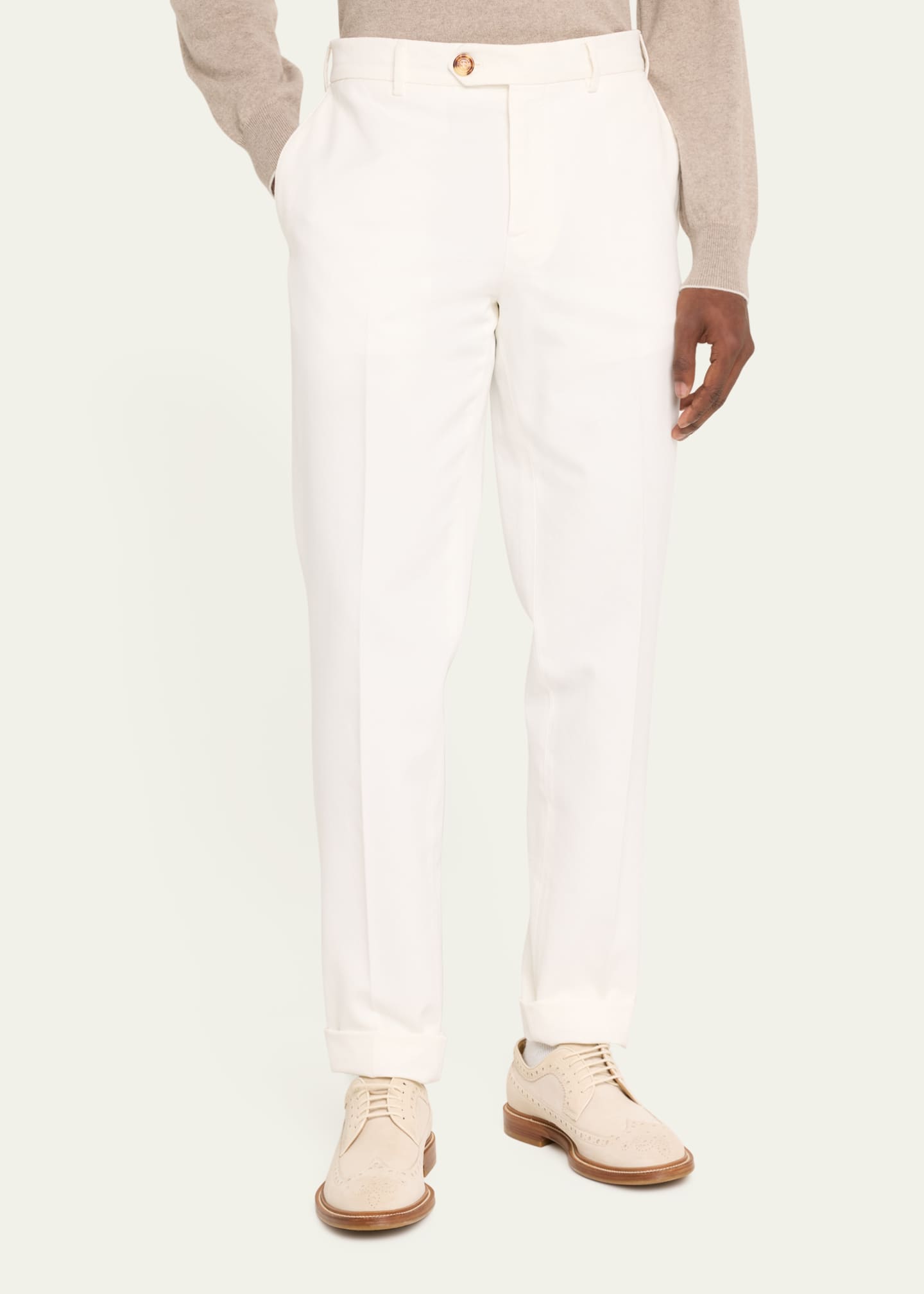 Brunello Cucinelli Men's Straight Leg Italian Fit Pants Image 4 of 5