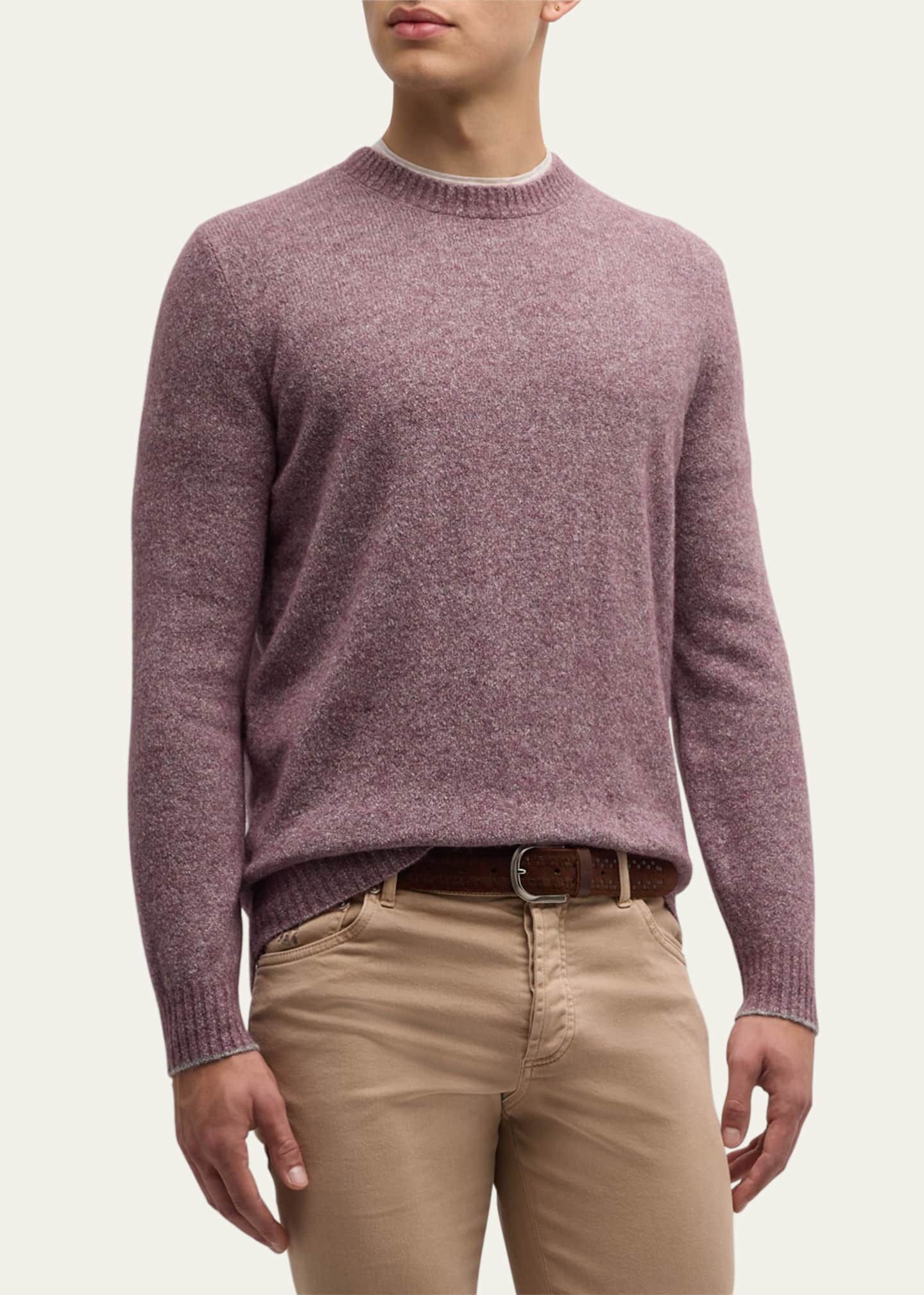 Brunello Cucinelli Men's Cotton Ribbed Sweatshirt Image 4 of 5
