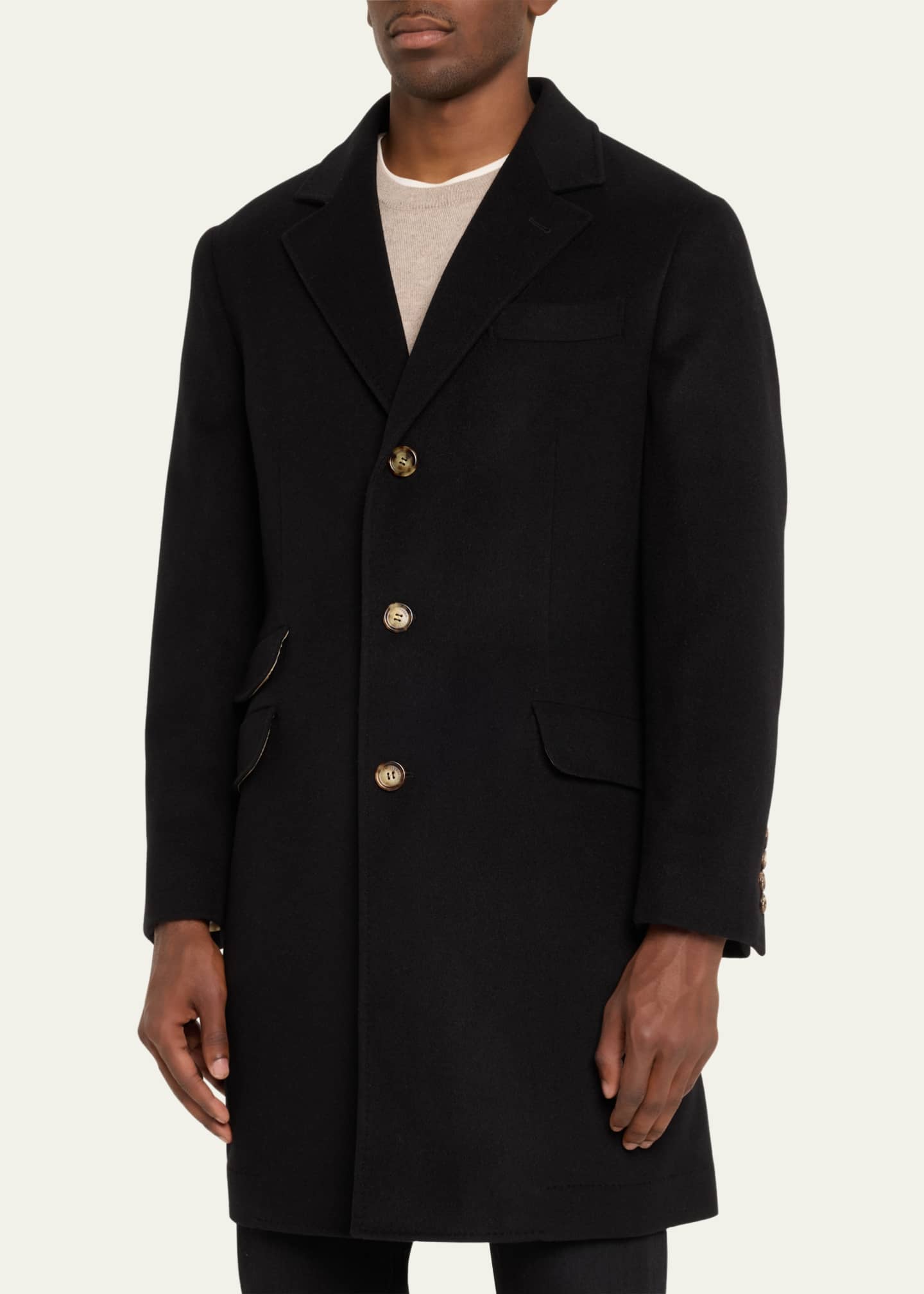 Brunello Cucinelli Men's Cashmere Topcoat Image 4 of 5