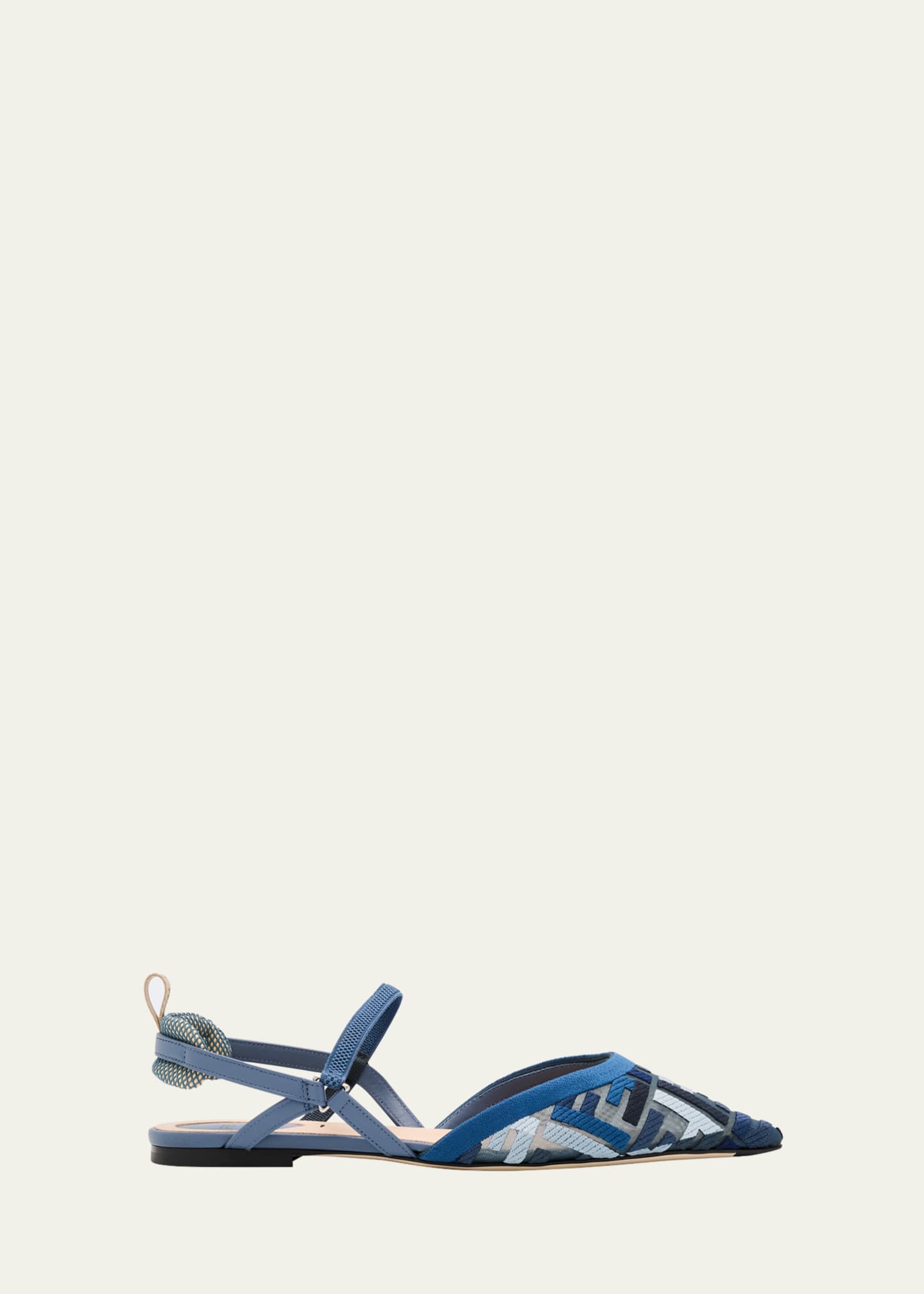 Fendi Colibri Multi FF Sporty Slingback Flats Image 1 of 6