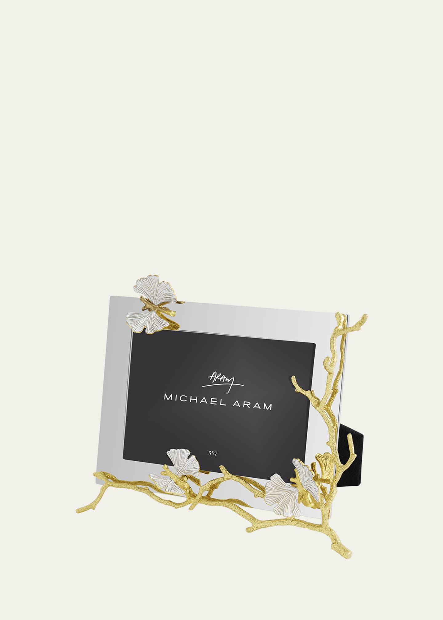 Michael Aram Butterfly Ginkgo White and Gold Frame, 5" x 7" Image 2 of 5