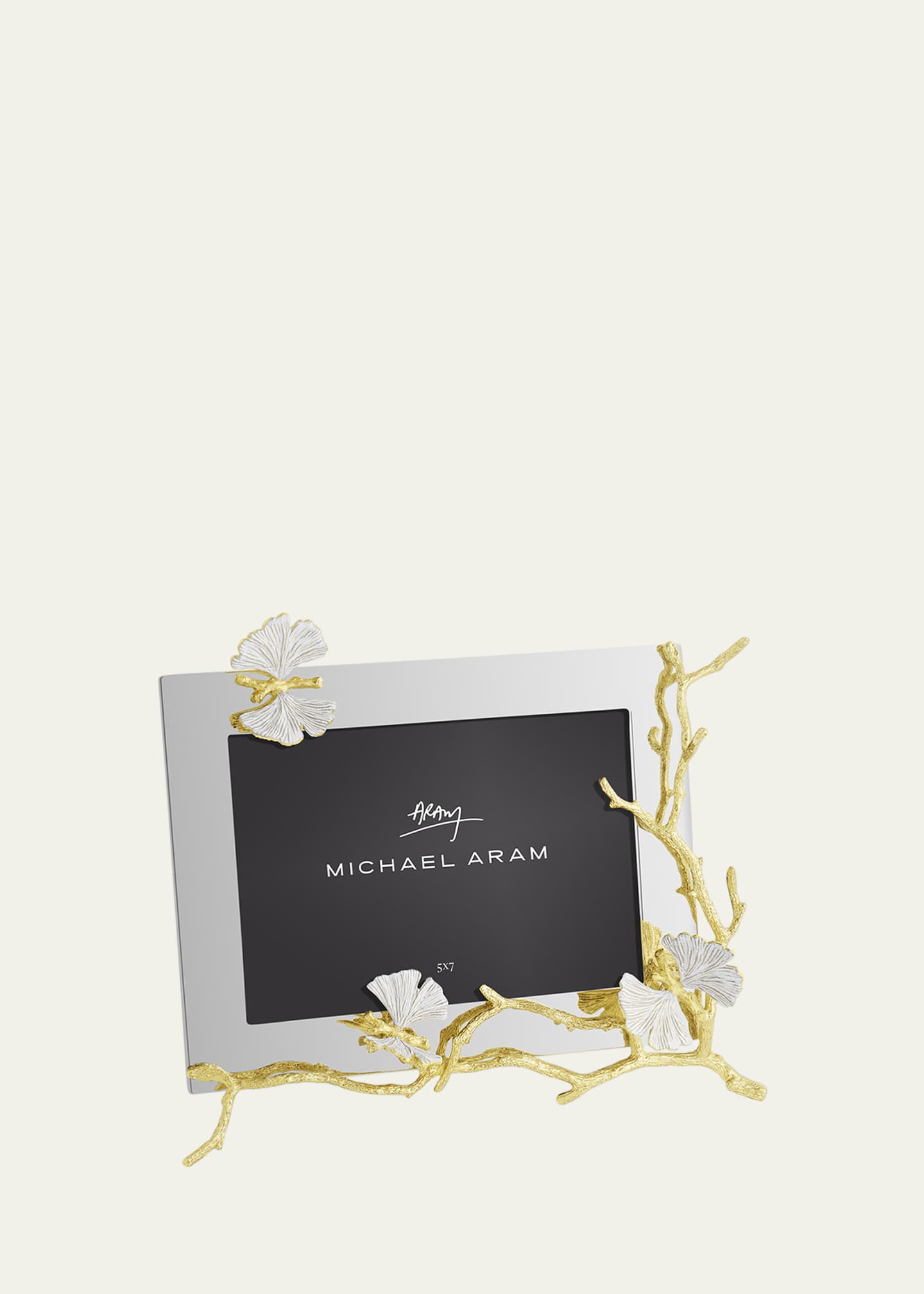 Michael Aram Butterfly Ginkgo White and Gold Frame, 5" x 7" Image 3 of 5