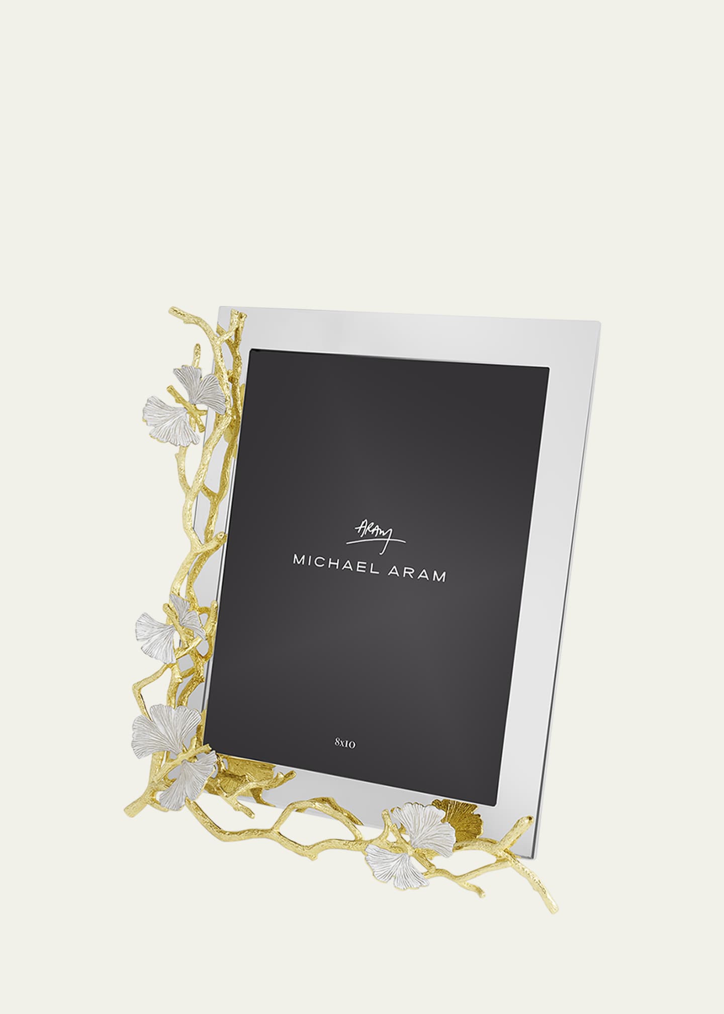 Michael Aram Butterfly Ginkgo White and Gold Frame, 8" x 10" Image 2 of 6