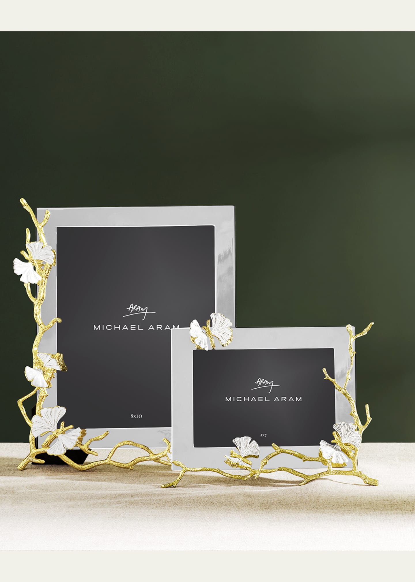Michael Aram Butterfly Ginkgo White and Gold Frame, 8" x 10" Image 5 of 6
