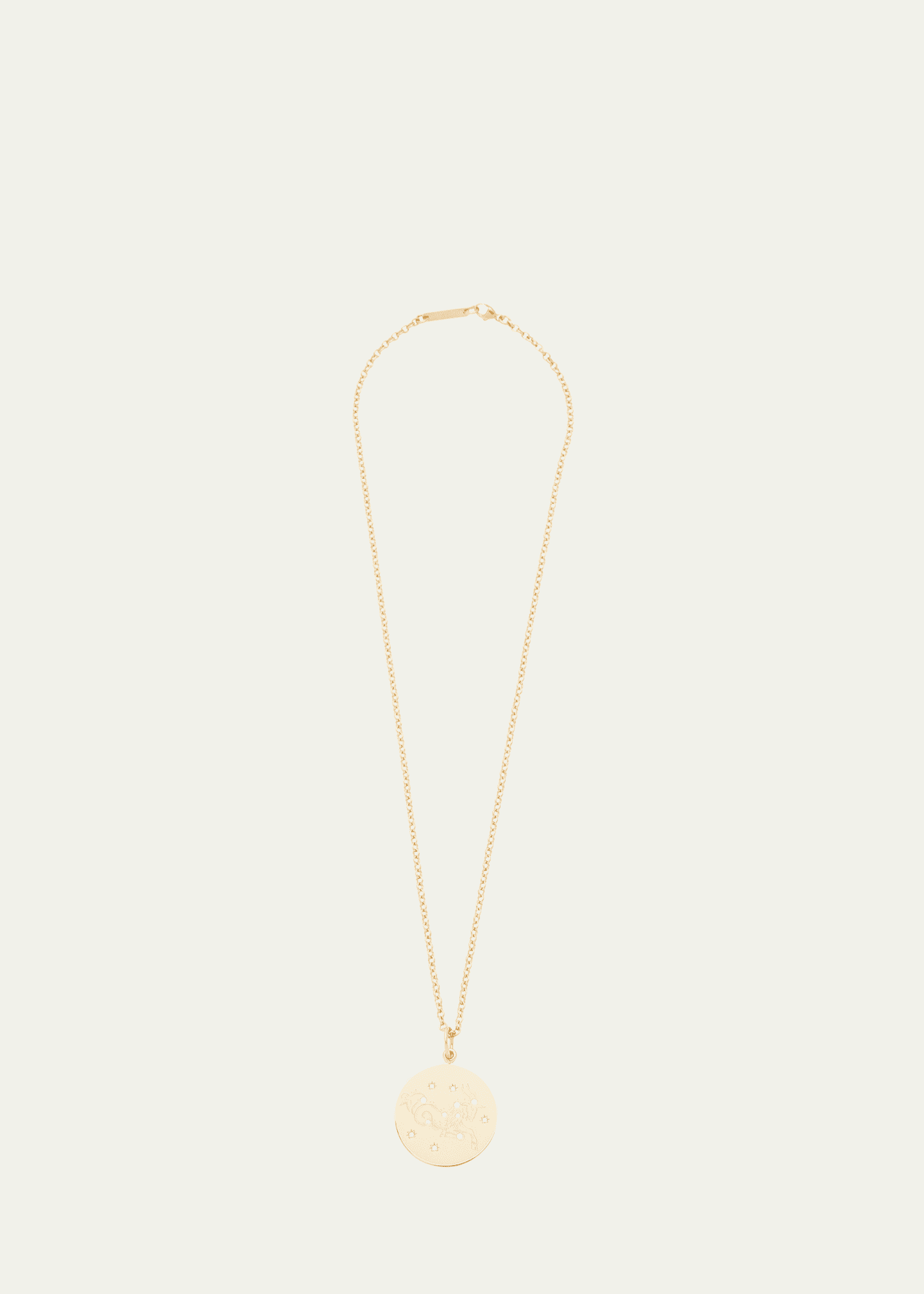 Verdura 18K Gold Capricorn Zodiac Necklace with Diamonds Image 3 of 4