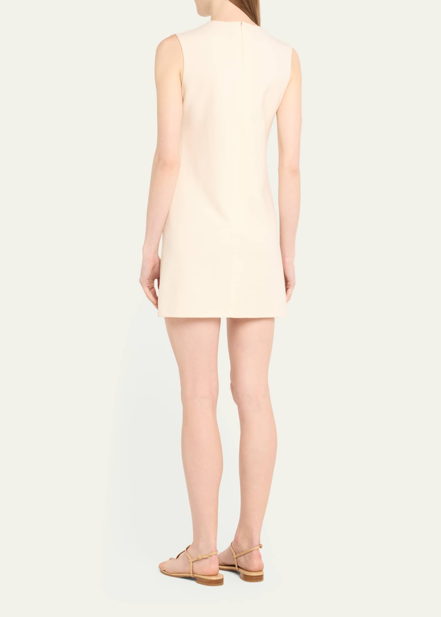 Oscar de la Renta Marbled Tulip Wool Shift Dress Image 3 of 5