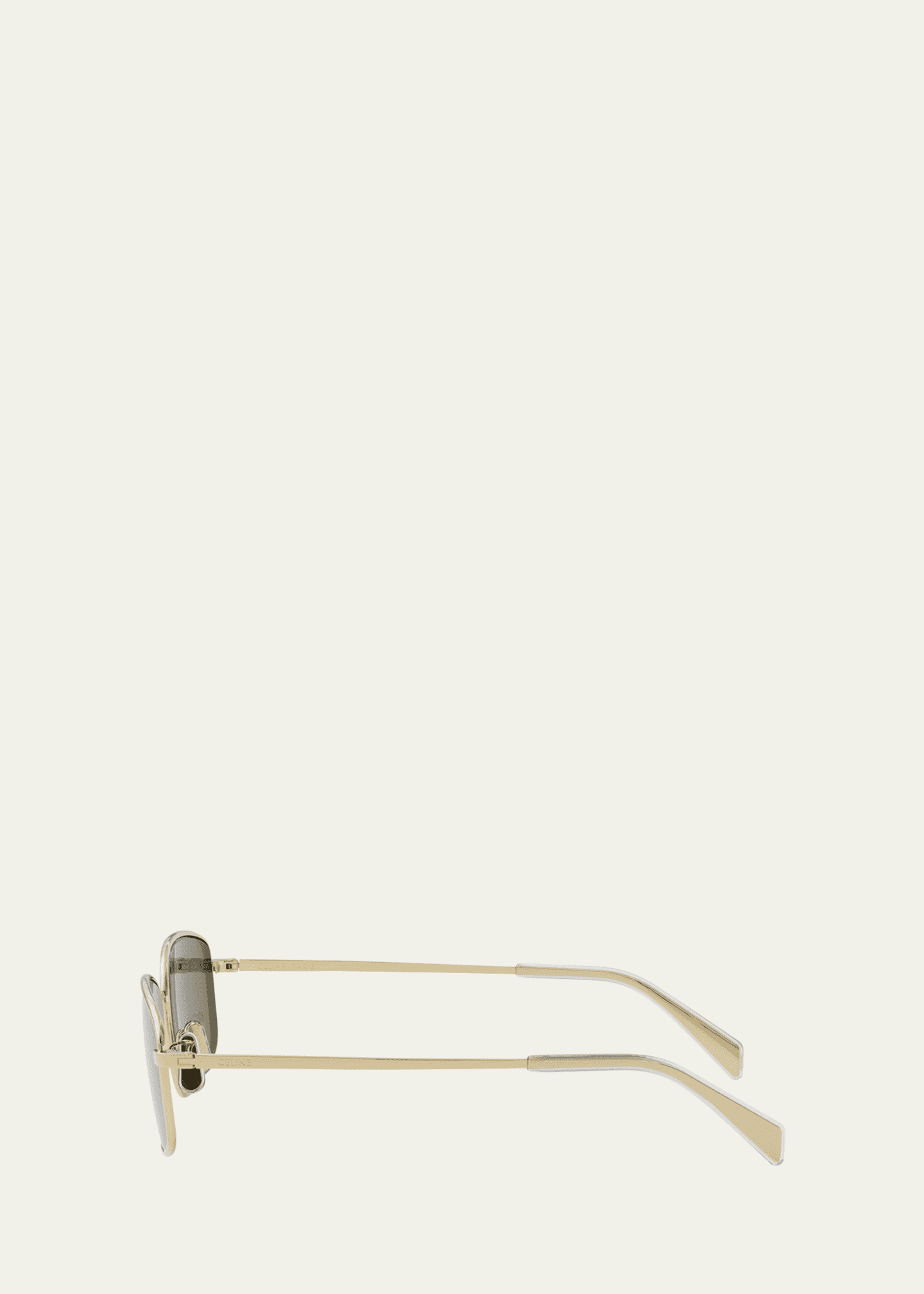 Celine Embellished Triomphe Metal Rectangle Sunglasses Image 3 of 5