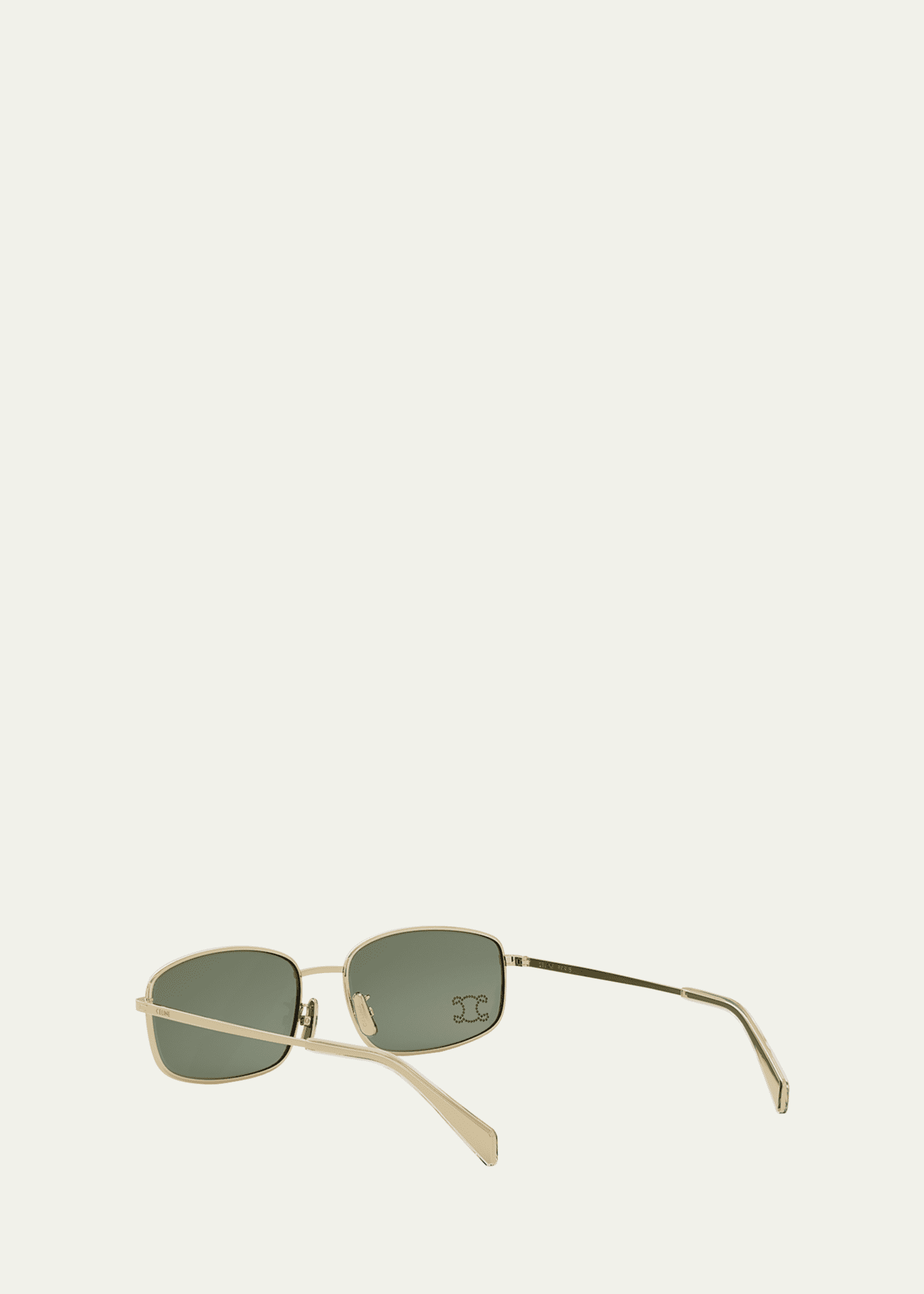 Celine Embellished Triomphe Metal Rectangle Sunglasses Image 4 of 5
