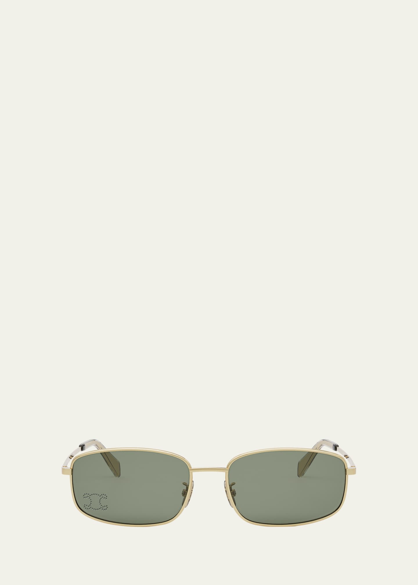 Celine Embellished Triomphe Metal Rectangle Sunglasses Image 1 of 5
