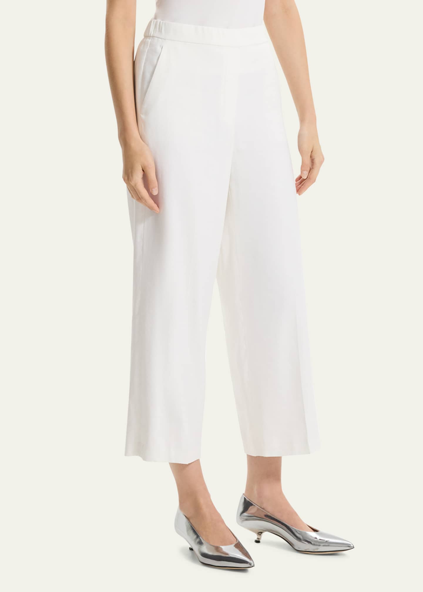Theory Relaxed Straight-Leg Pull-On Pants Image 4 of 5