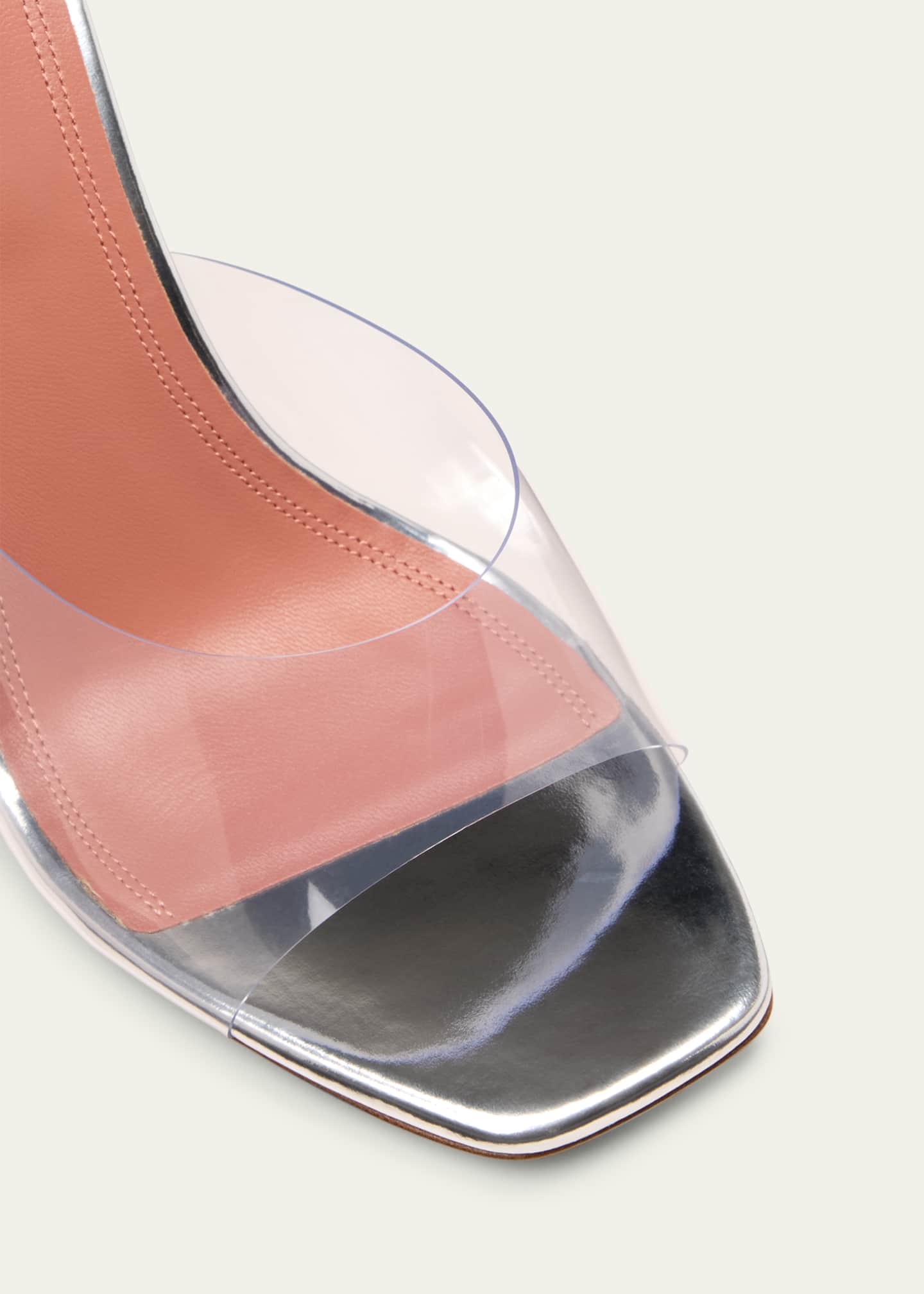 Amina Muaddi Lupita Clear Slide Mule Sandals Image 5 of 5