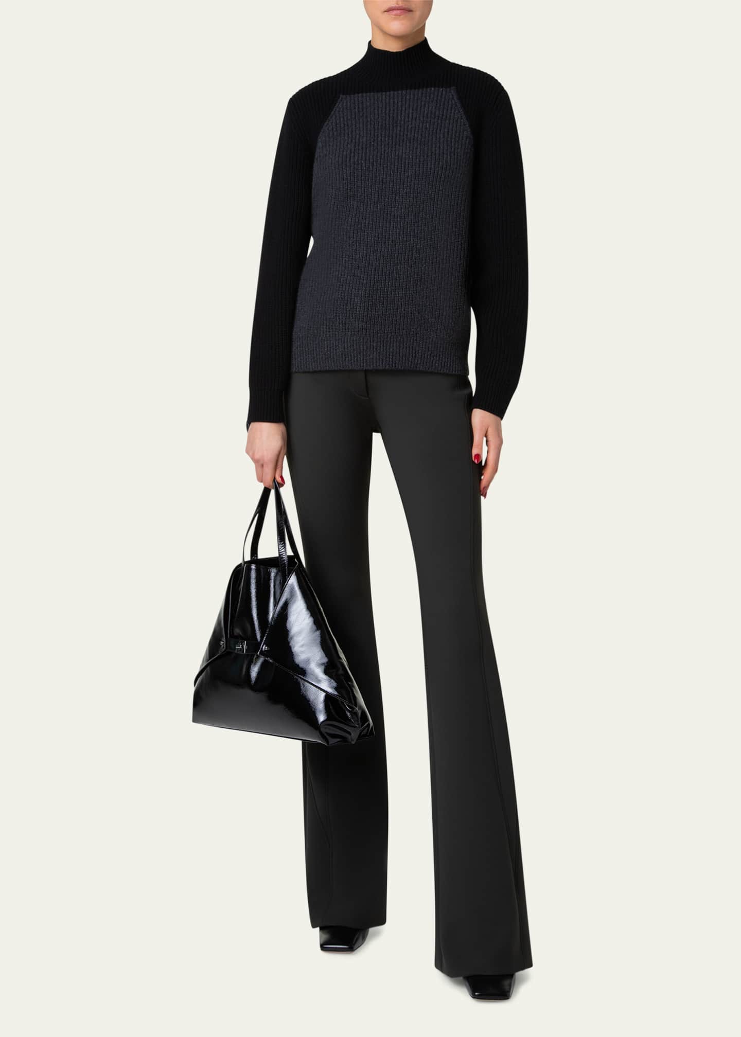 Akris Ai Medium Lacquered Leather Tote Bag Image 4 of 5