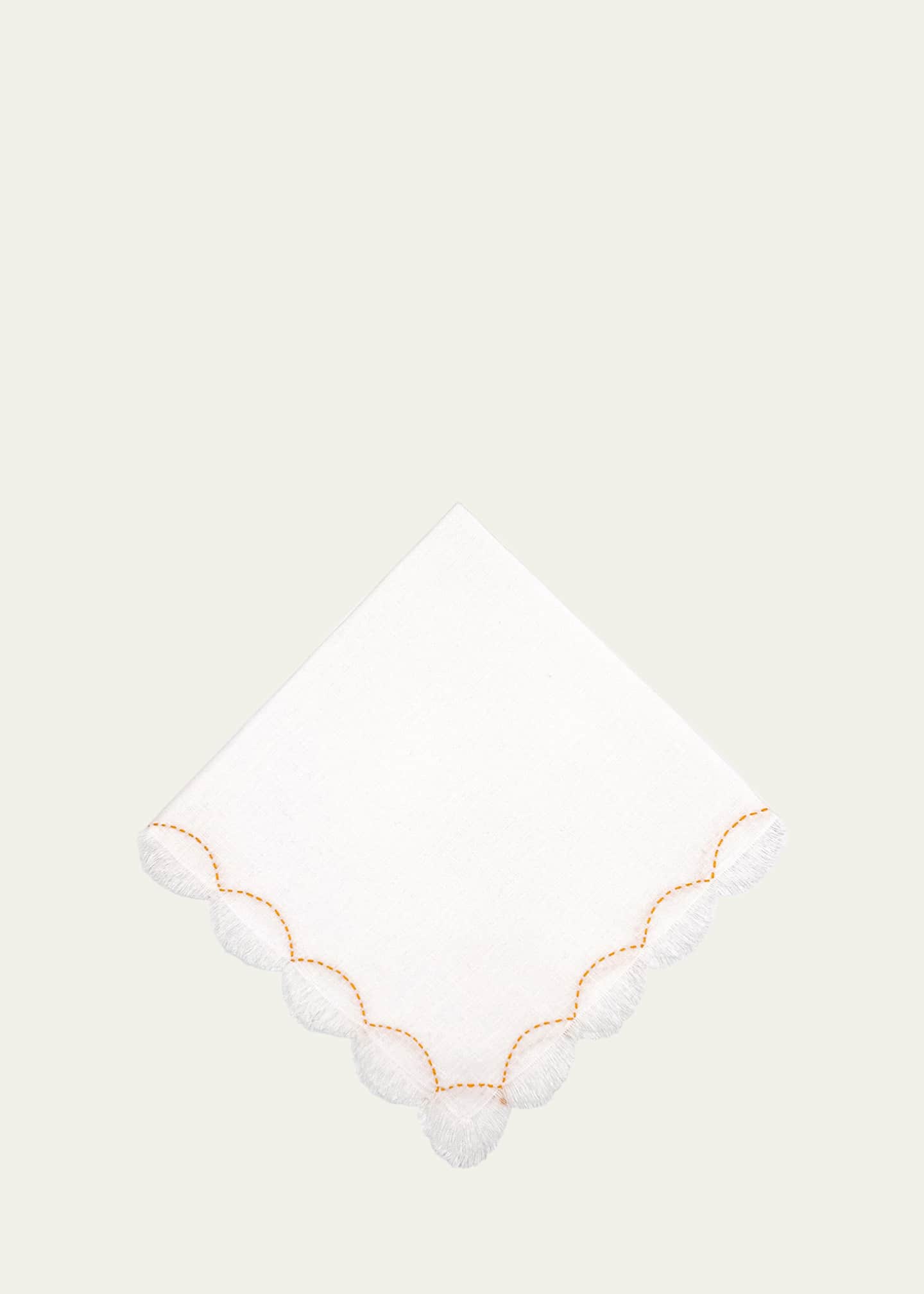 Tina Chen Designs Orange Petal Embroidered Napkin