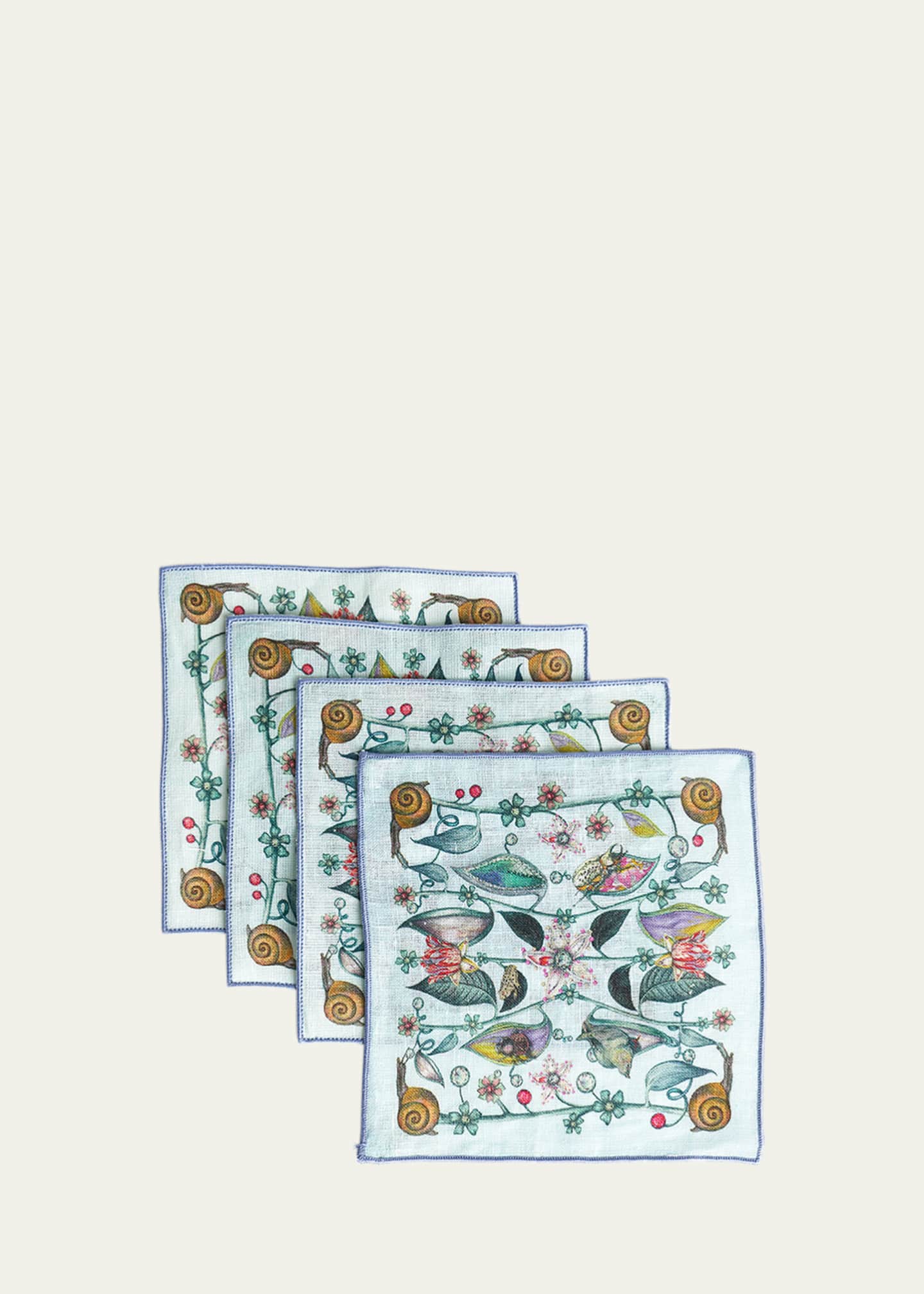 Elizabeth Hayt Beguiling Blue Marshlands Cocktail Napkins, Set of 4 Image 2 of 2