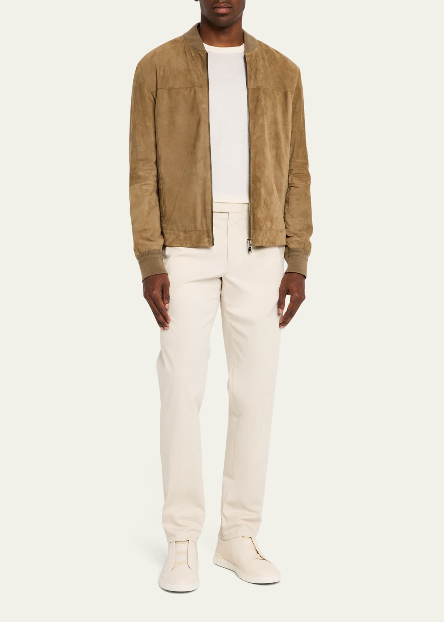 ZEGNA Men's Suede Full-Zip Blouson Image 2 of 5