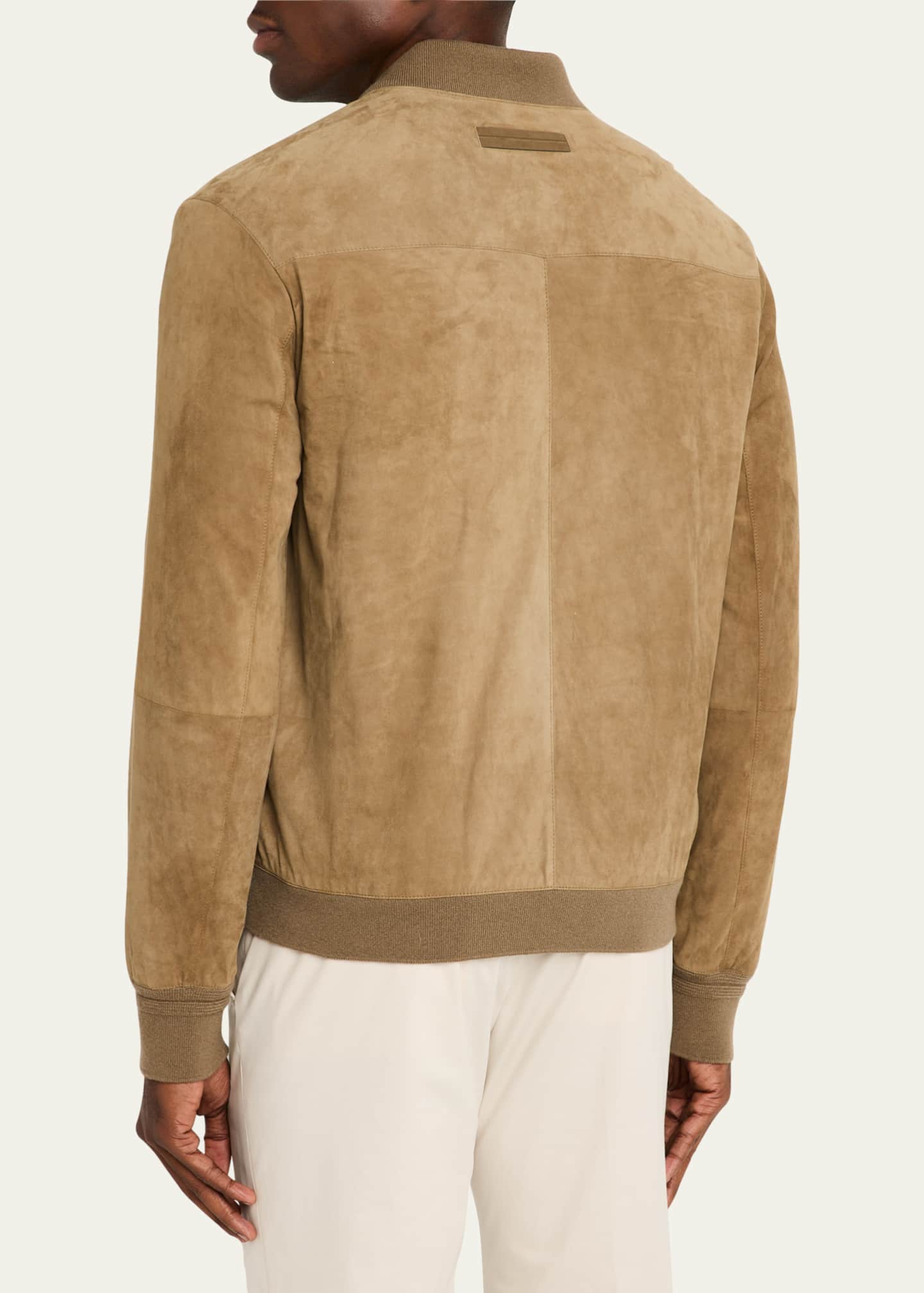 ZEGNA Men's Suede Full-Zip Blouson Image 3 of 5